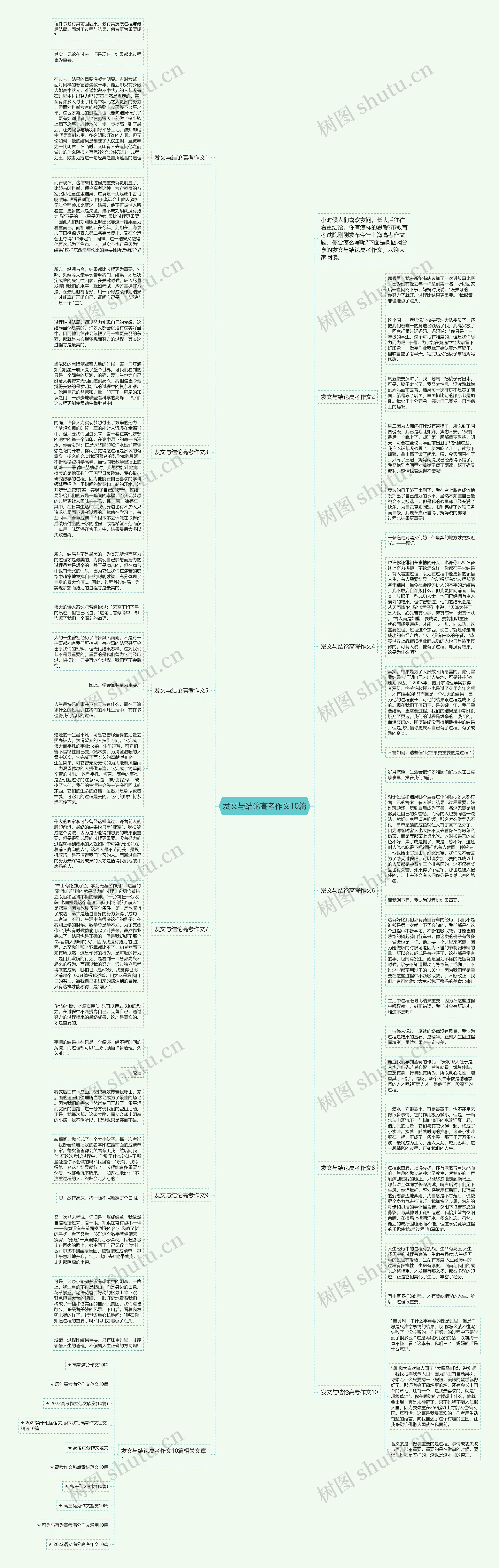 发文与结论高考作文10篇思维导图