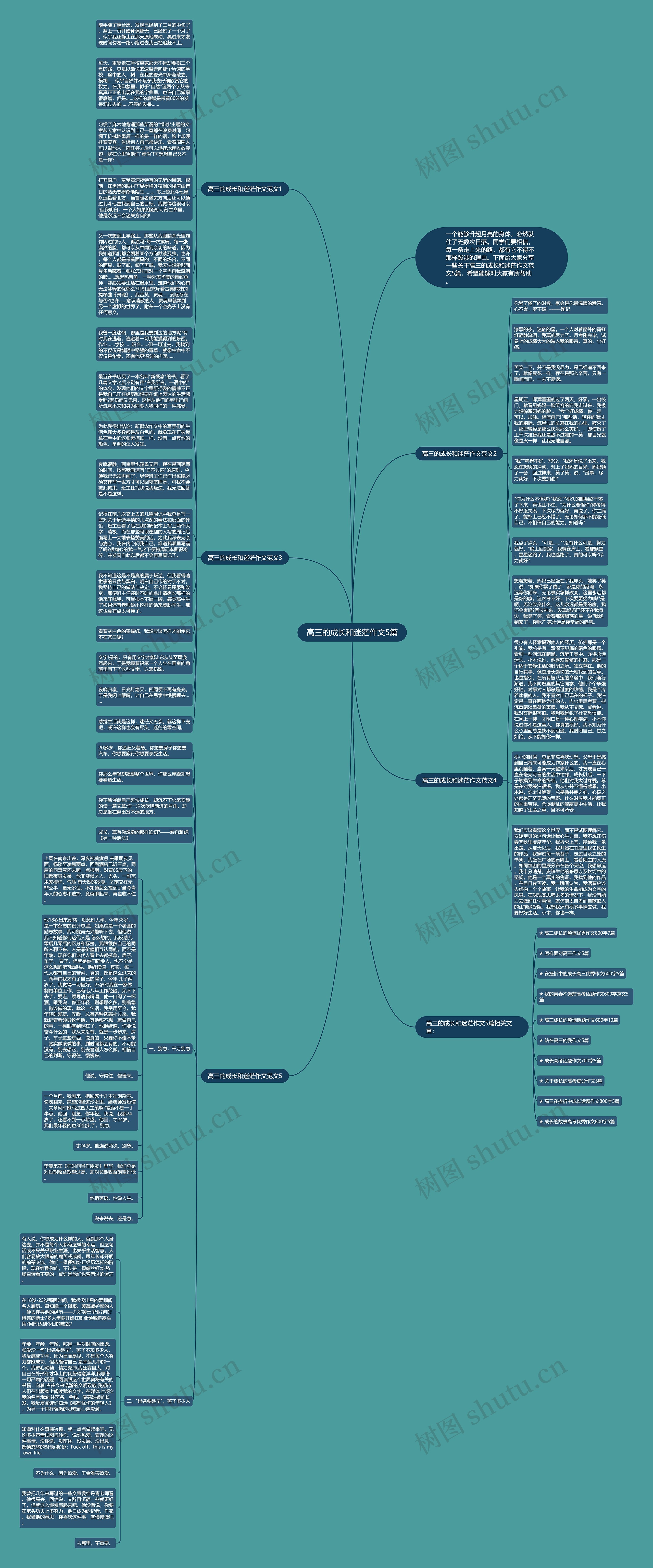 高三的成长和迷茫作文5篇思维导图