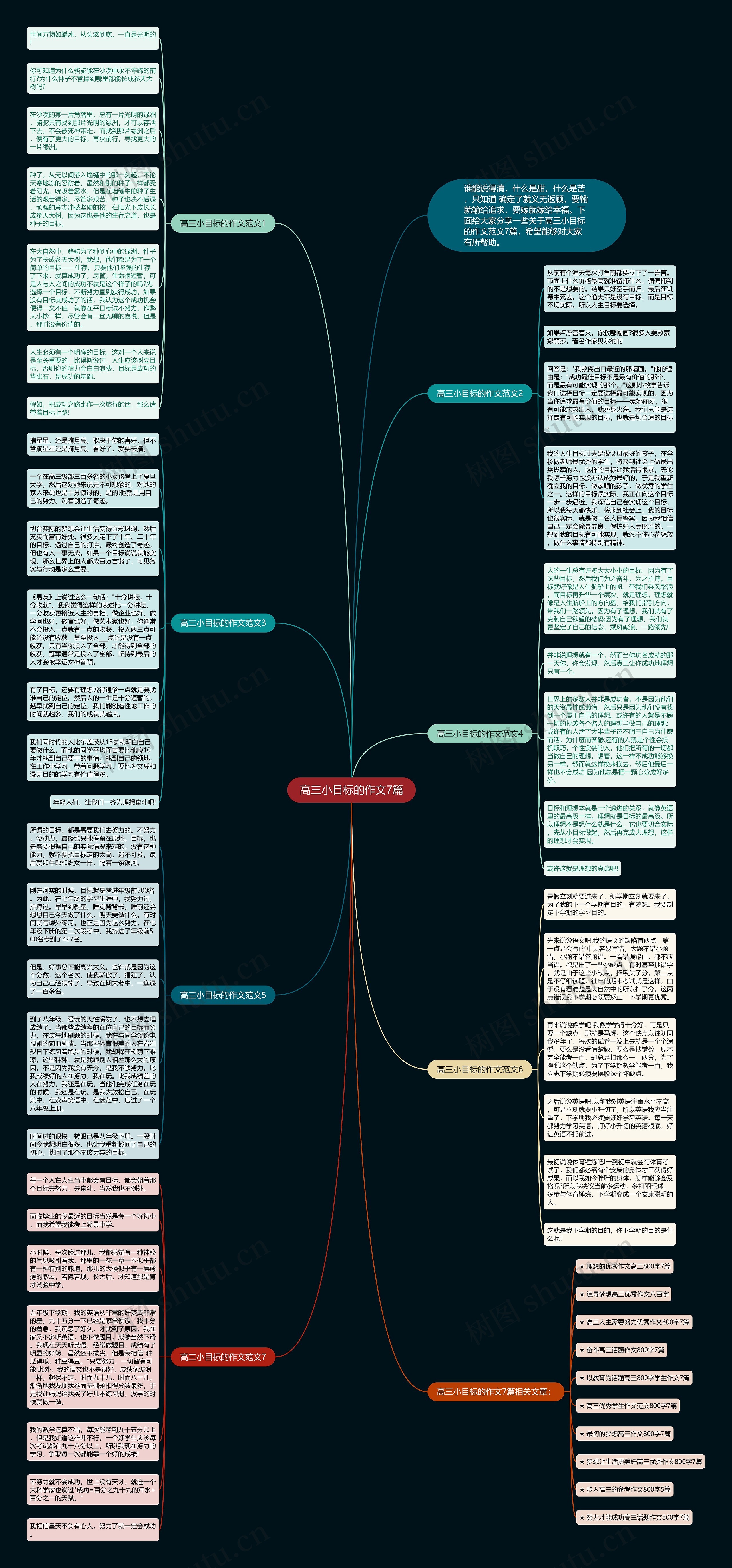 高三小目标的作文7篇思维导图