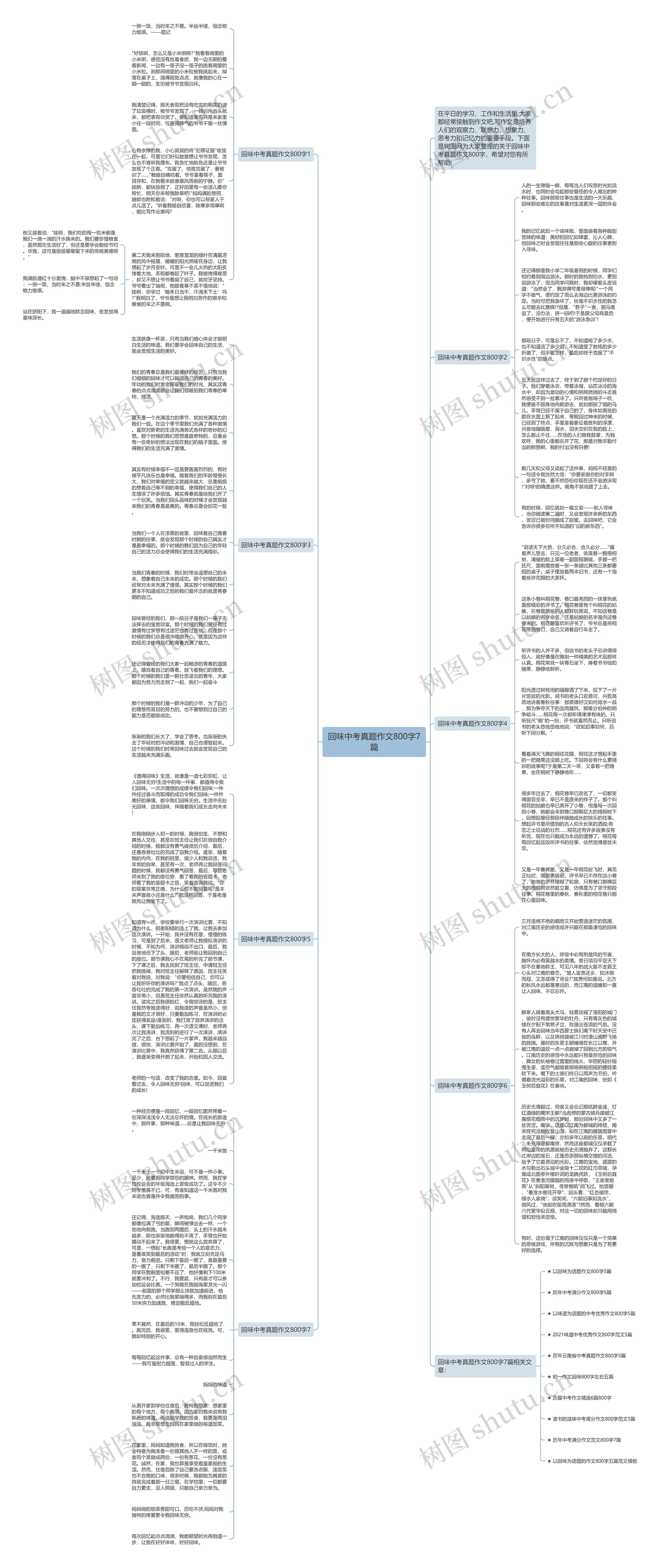 回味中考真题作文800字7篇思维导图