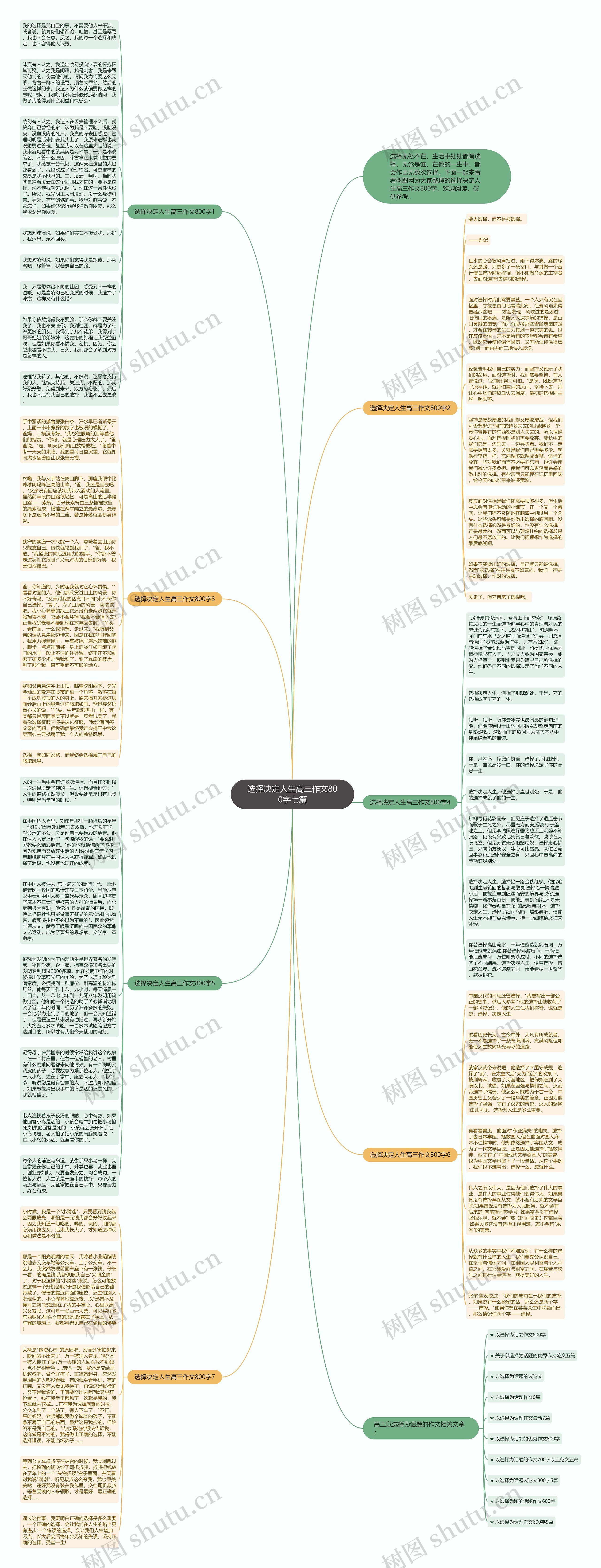 选择决定人生高三作文800字七篇思维导图