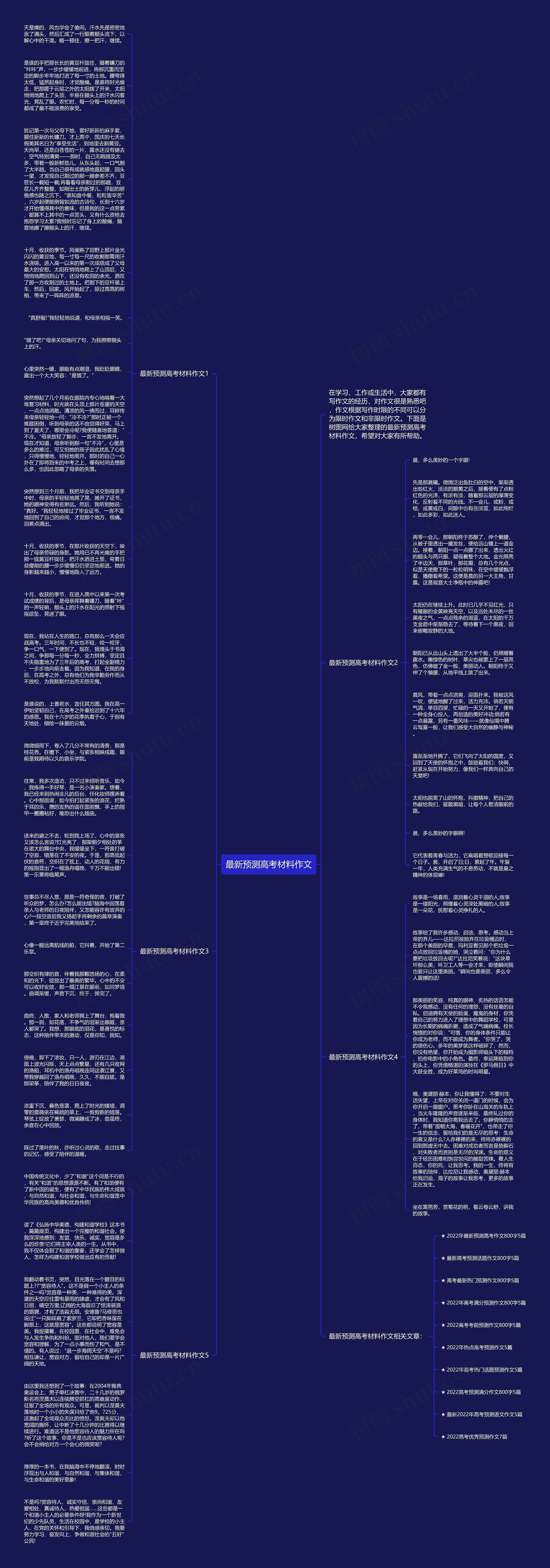 最新预测高考材料作文思维导图