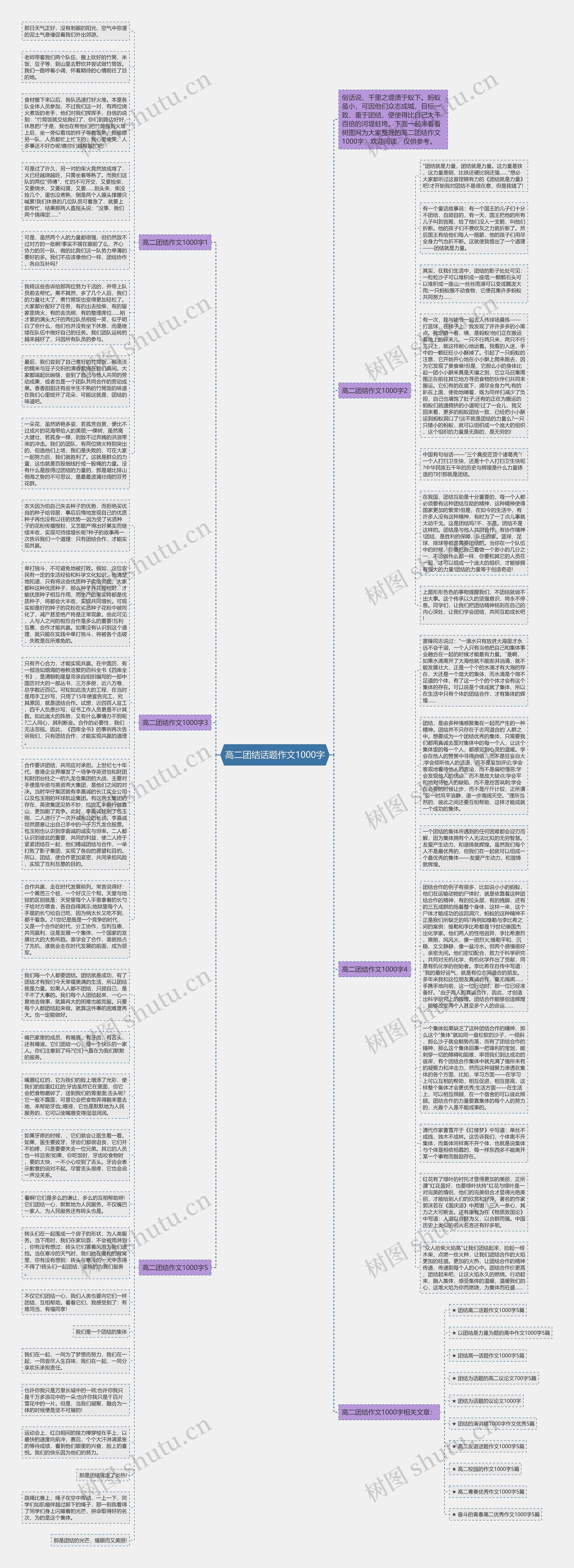 高二团结话题作文1000字思维导图