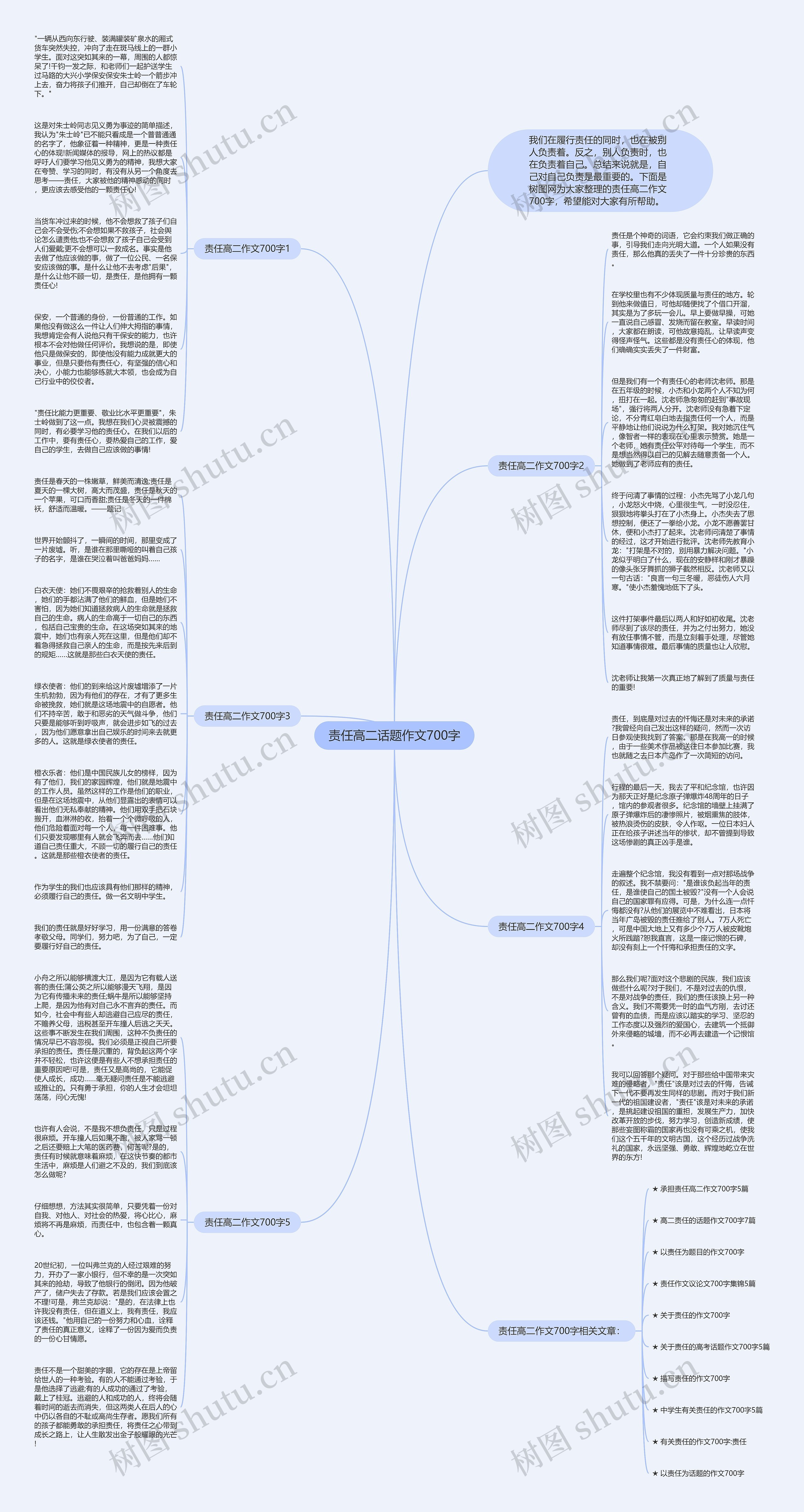 责任高二话题作文700字思维导图