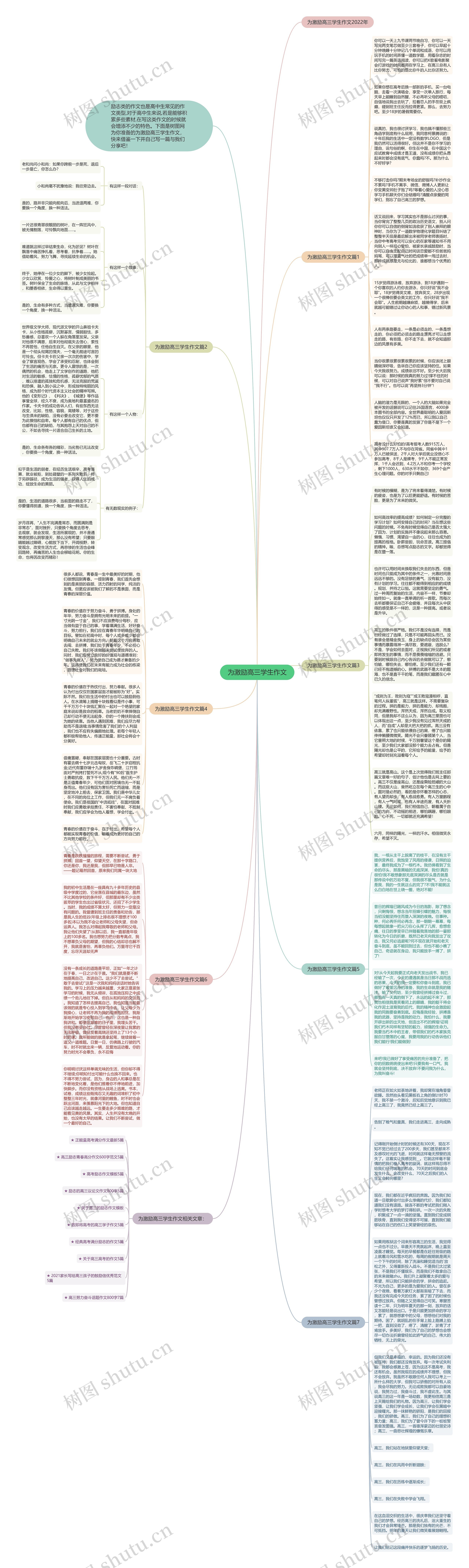 为激励高三学生作文思维导图