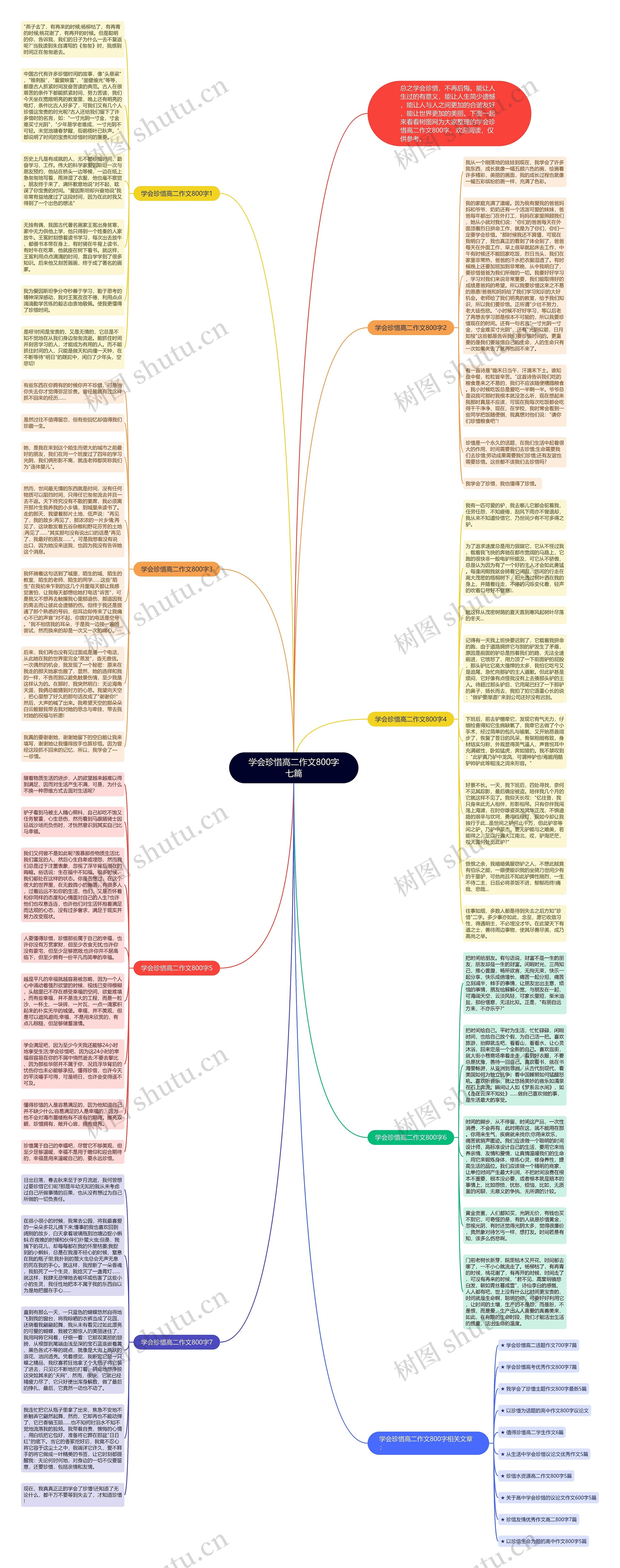 学会珍惜高二作文800字七篇思维导图