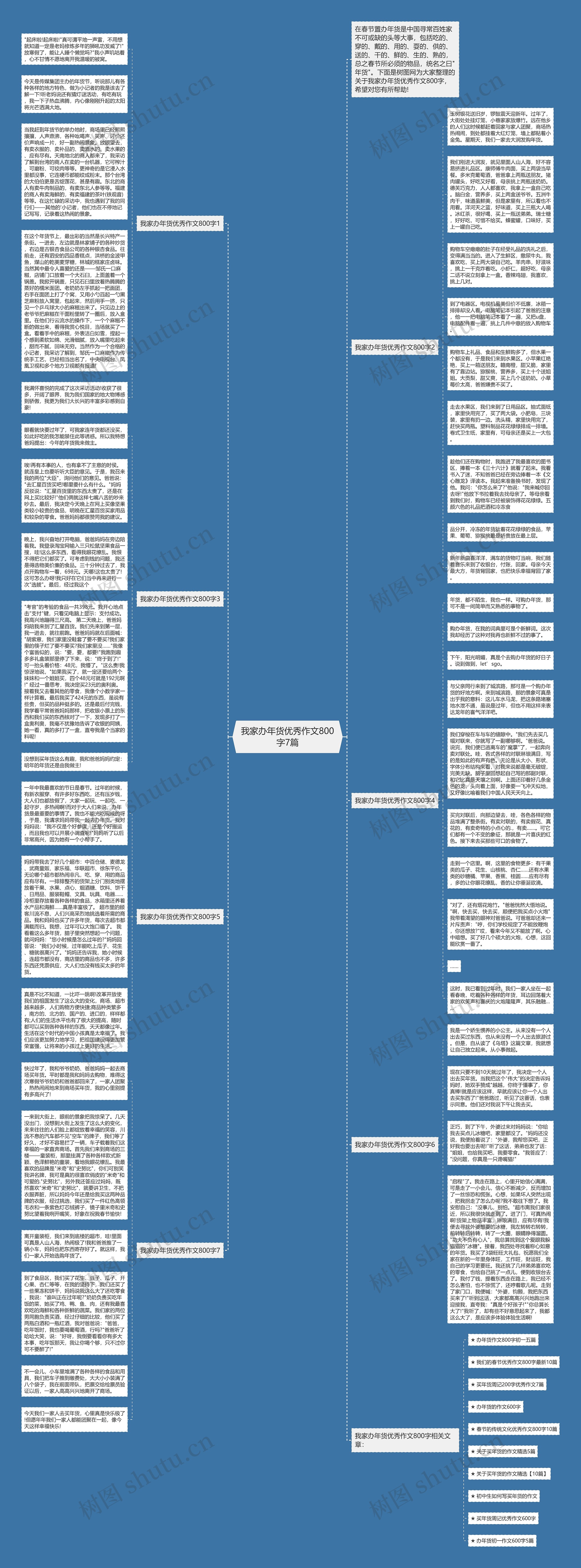 我家办年货优秀作文800字7篇思维导图