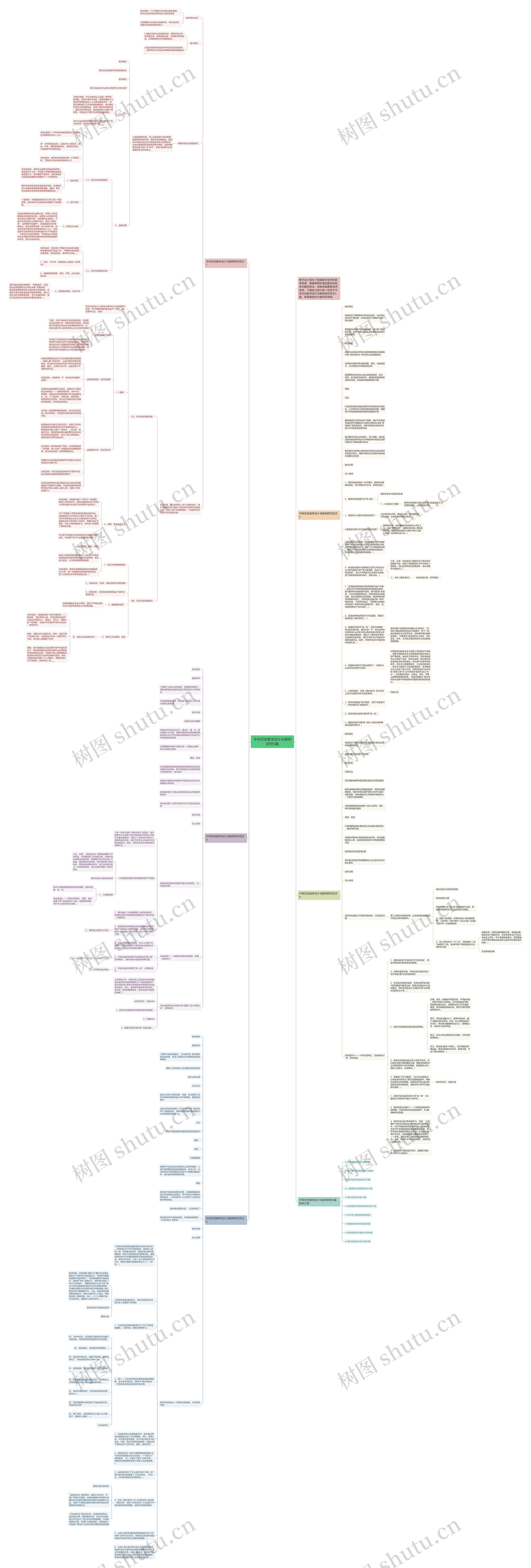 中学历史教学设计与案例研究5篇思维导图