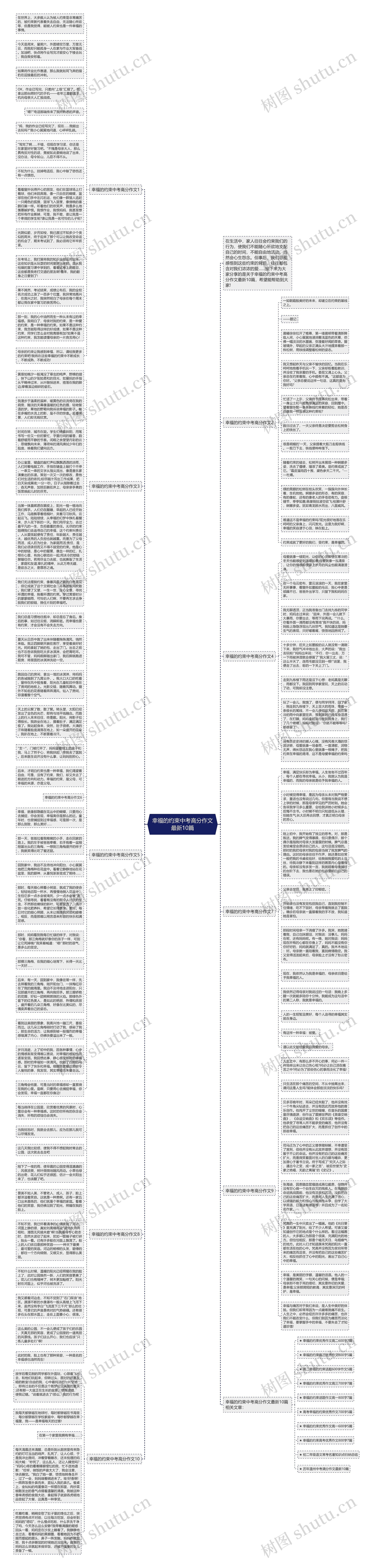 幸福的约束中考高分作文最新10篇思维导图