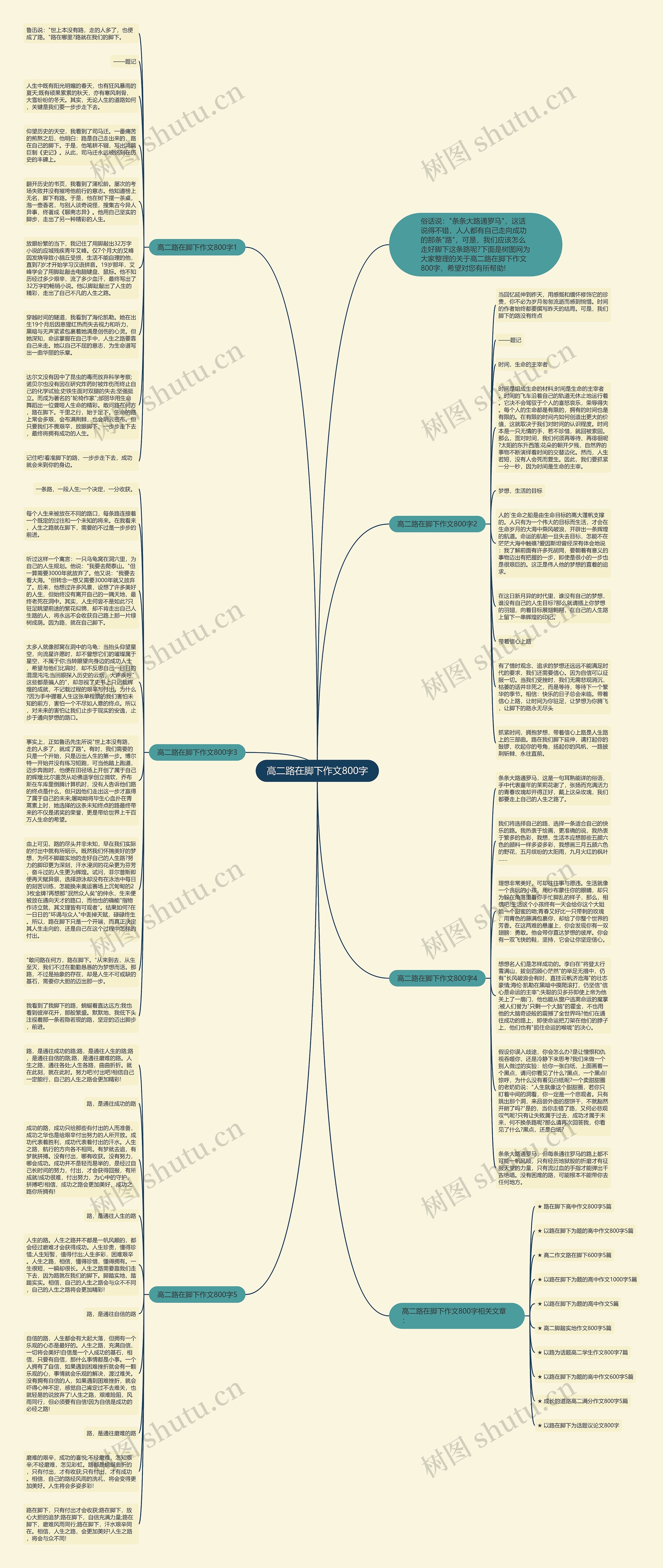 高二路在脚下作文800字思维导图