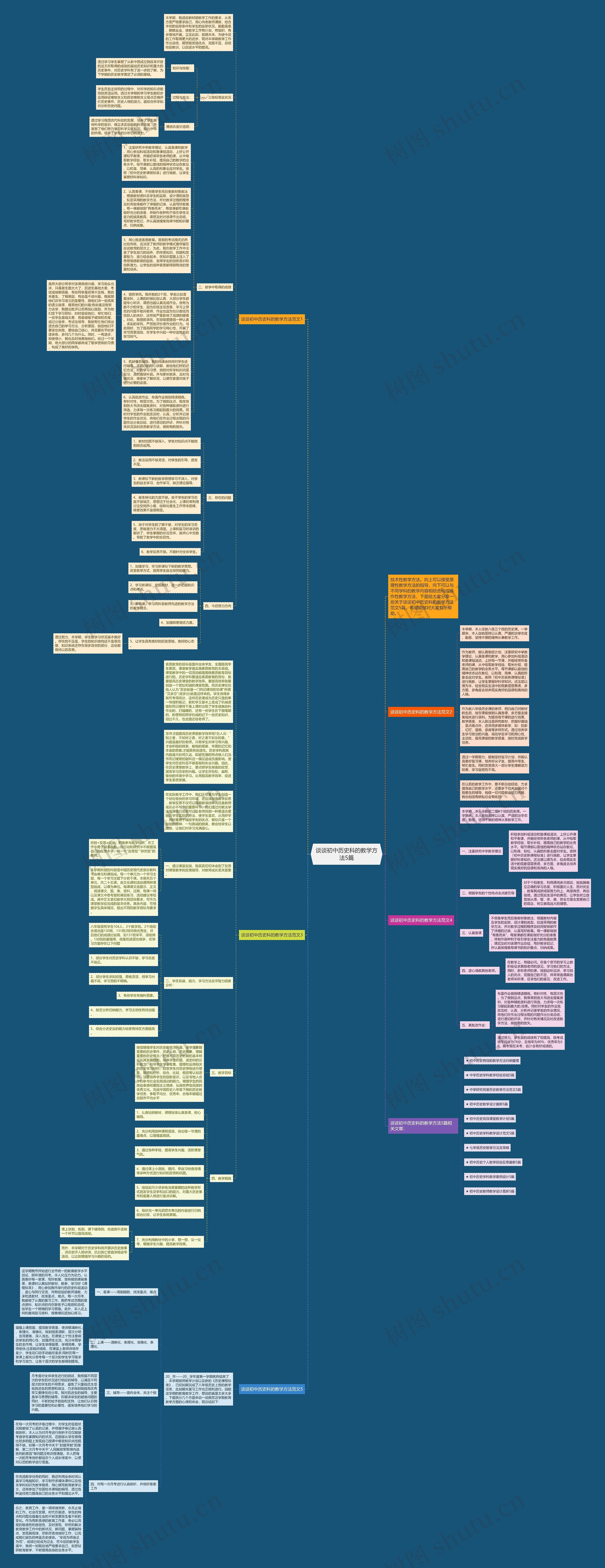 谈谈初中历史科的教学方法5篇思维导图