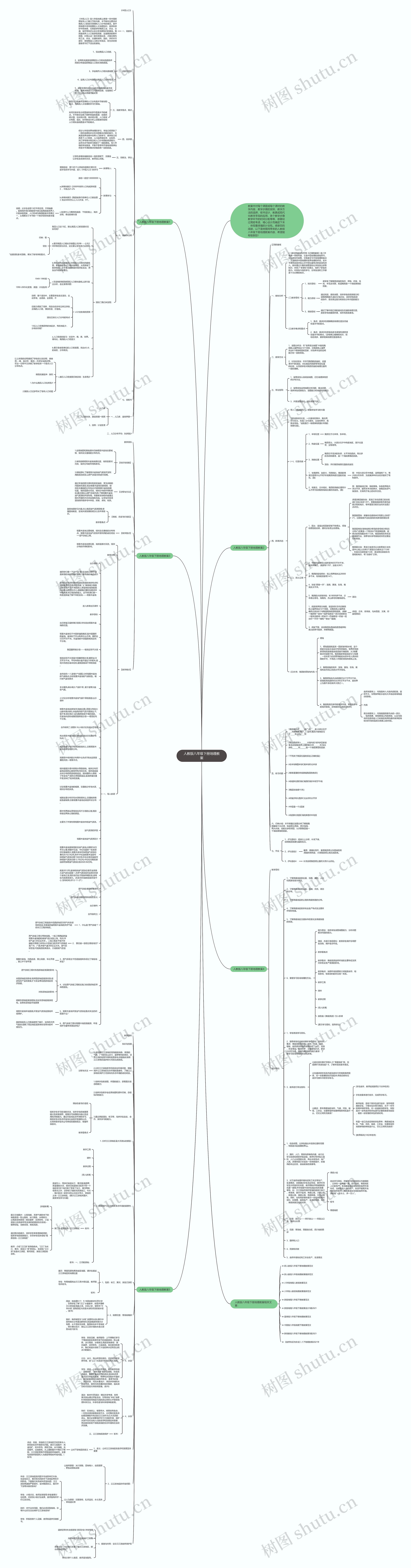 人教版八年级下册地理教案思维导图