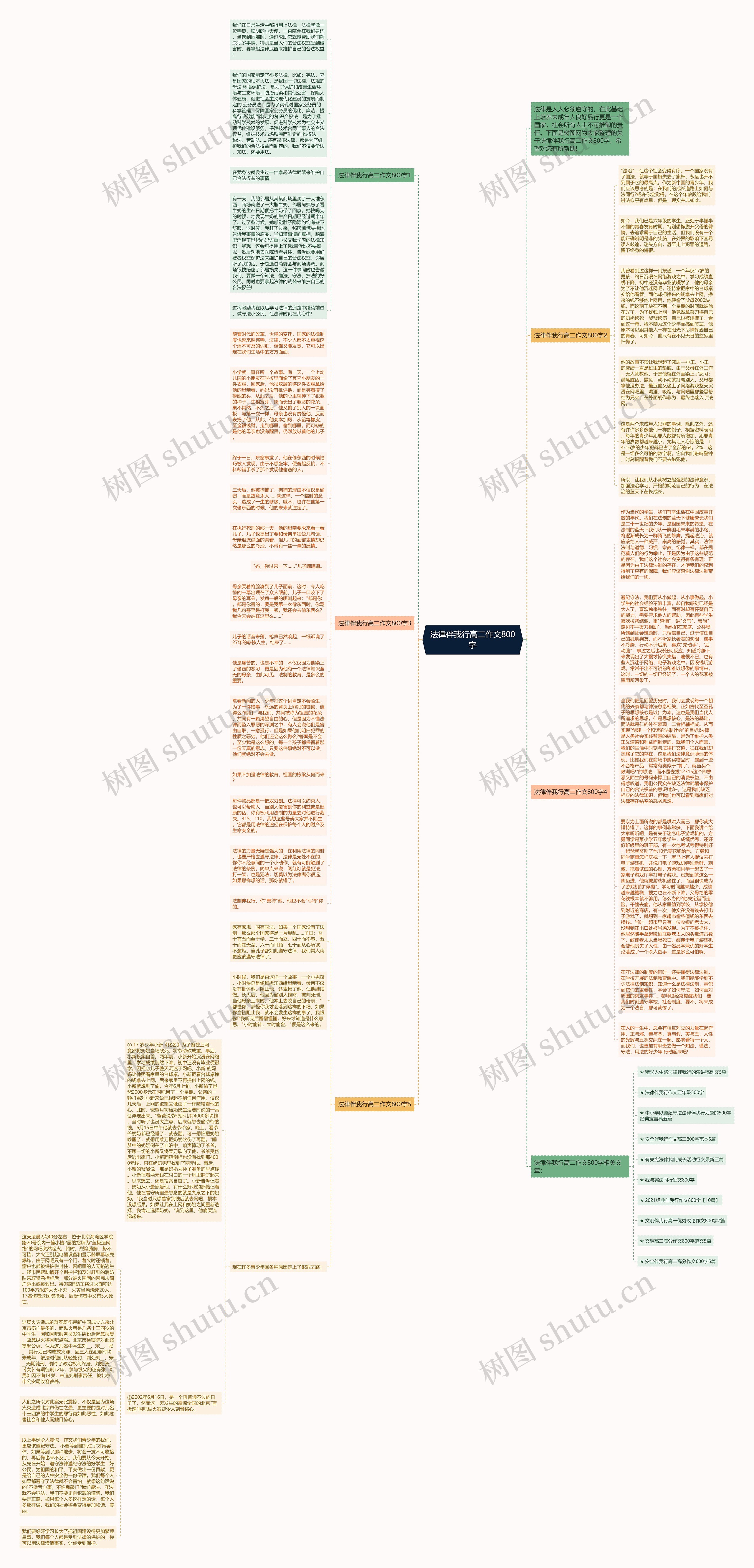 法律伴我行高二作文800字思维导图高清图 法律伴我行高二作文800字思维导图