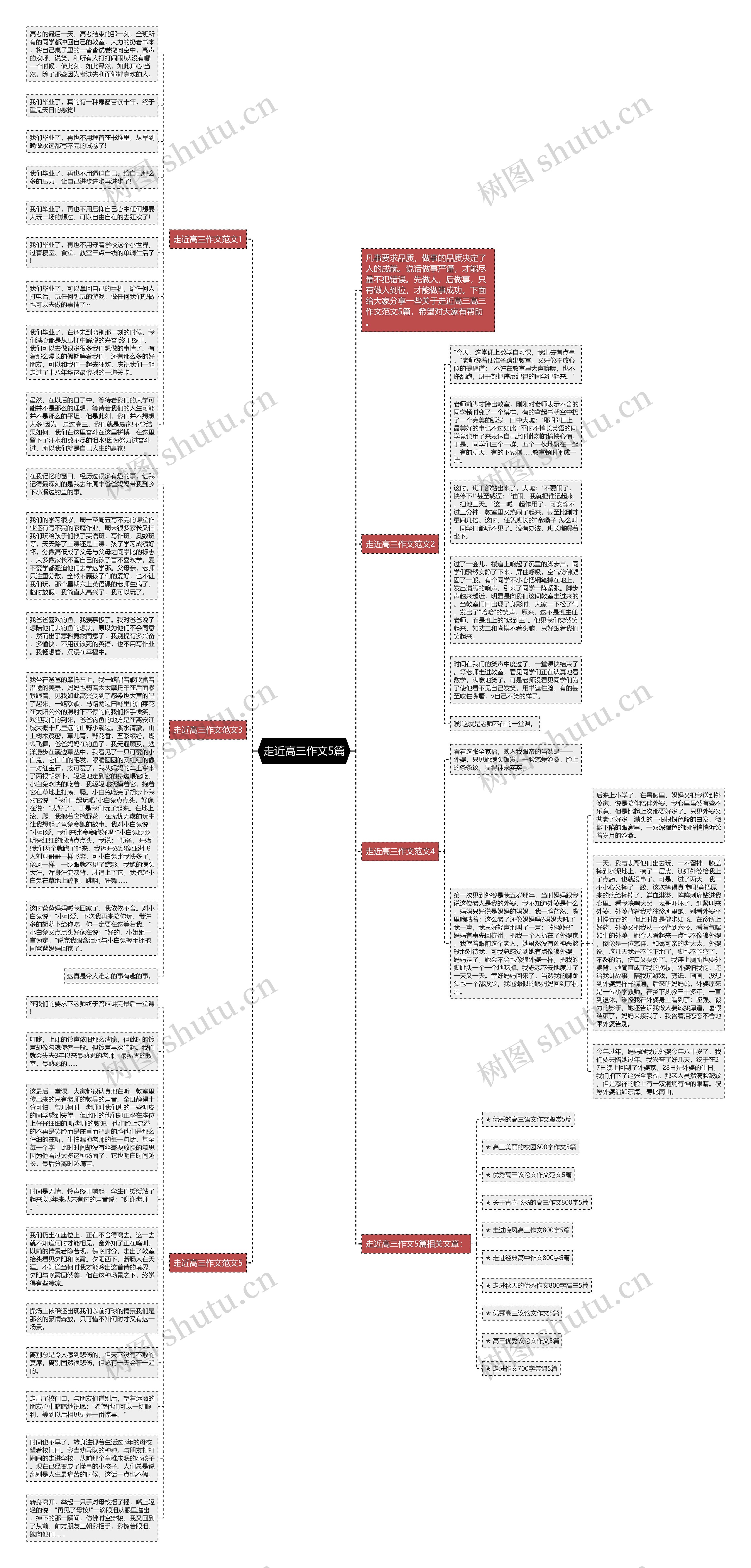 走近高三作文5篇思维导图