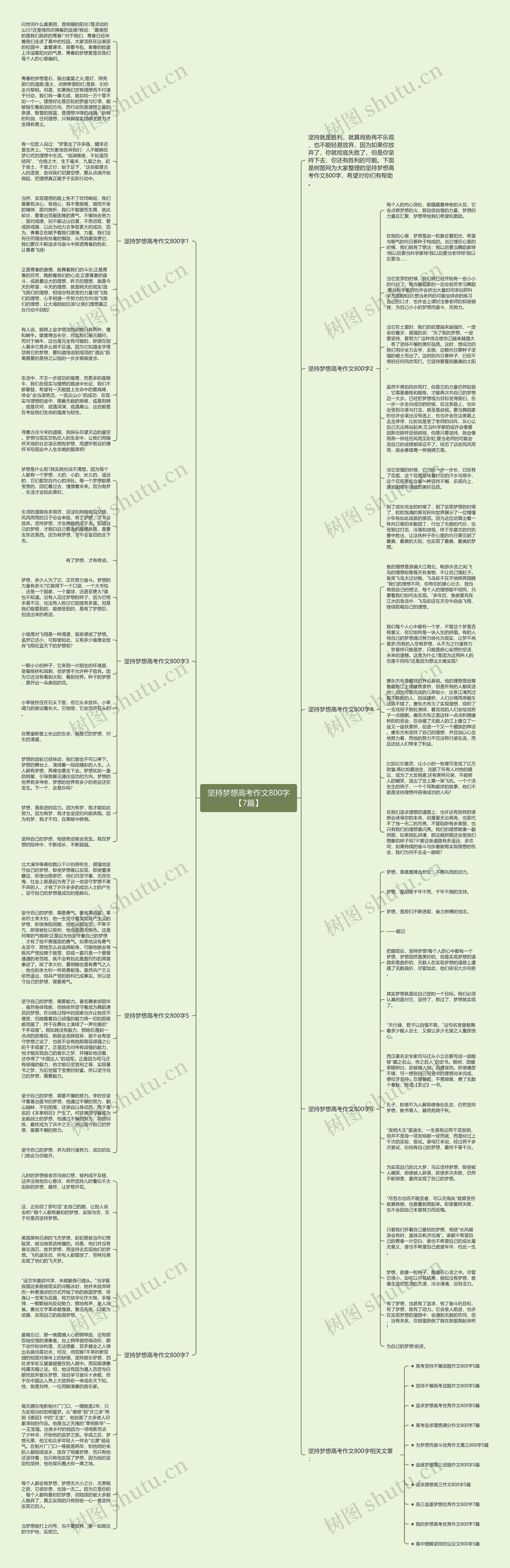 坚持梦想高考作文800字【7篇】思维导图