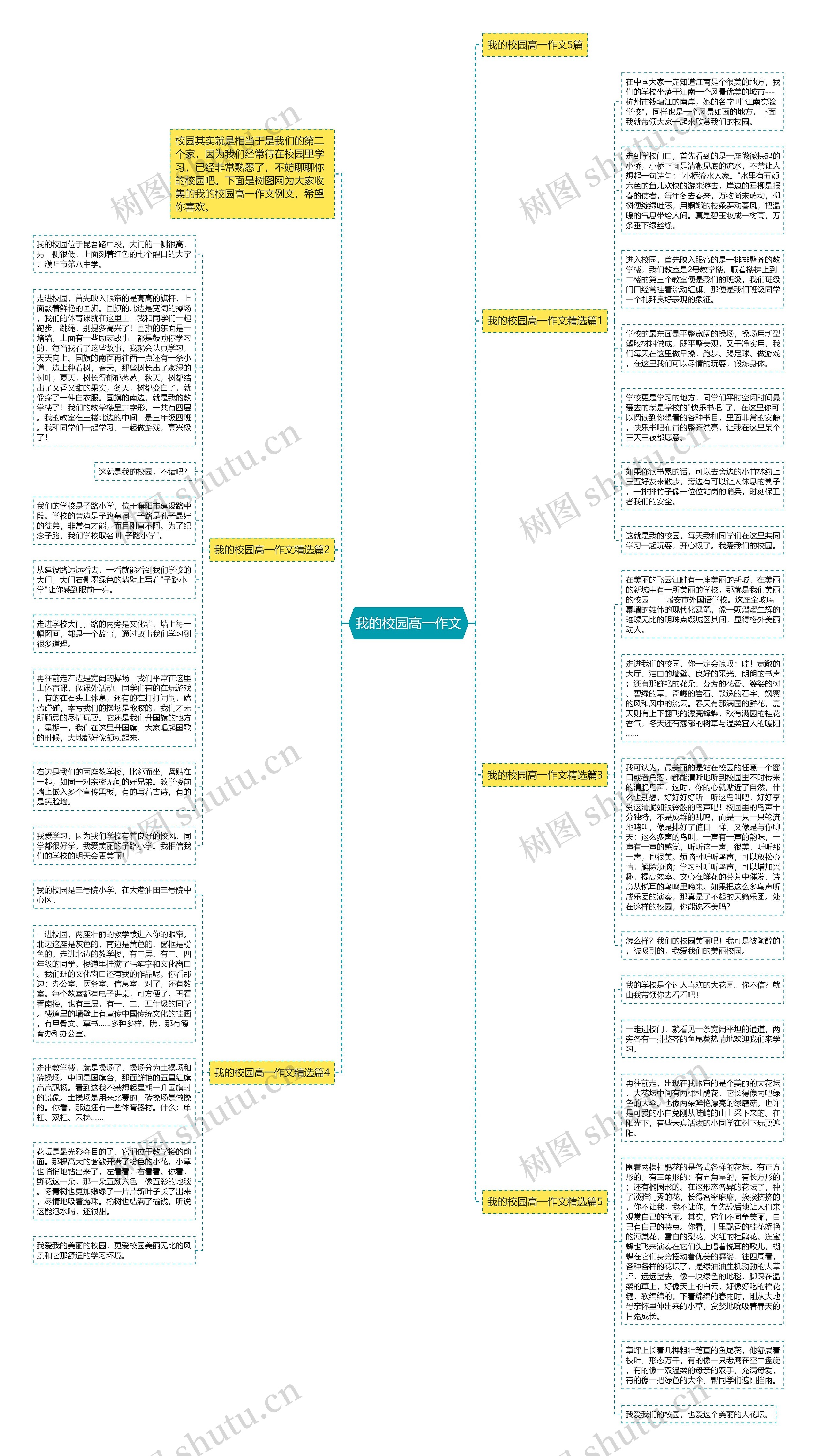 我的校园高一作文思维导图
