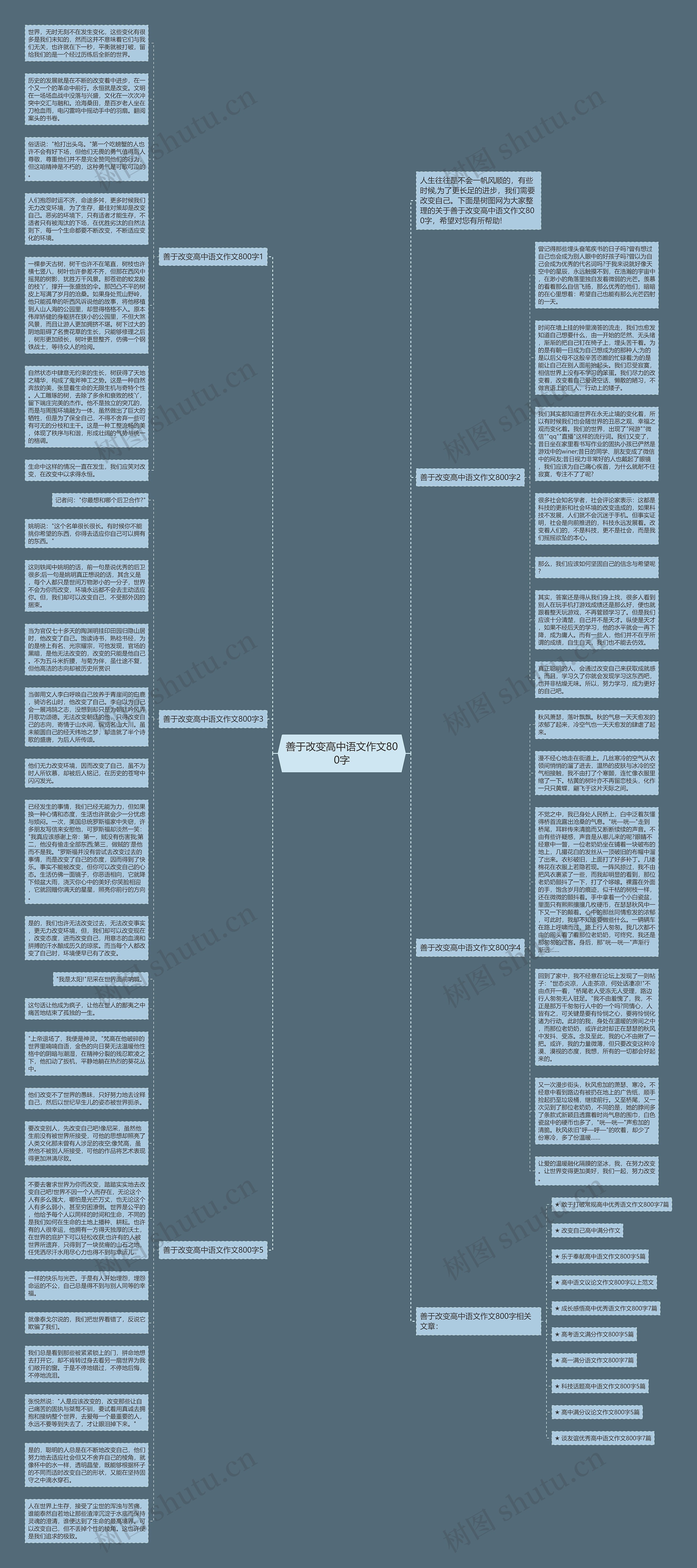 善于改变高中语文作文800字思维导图