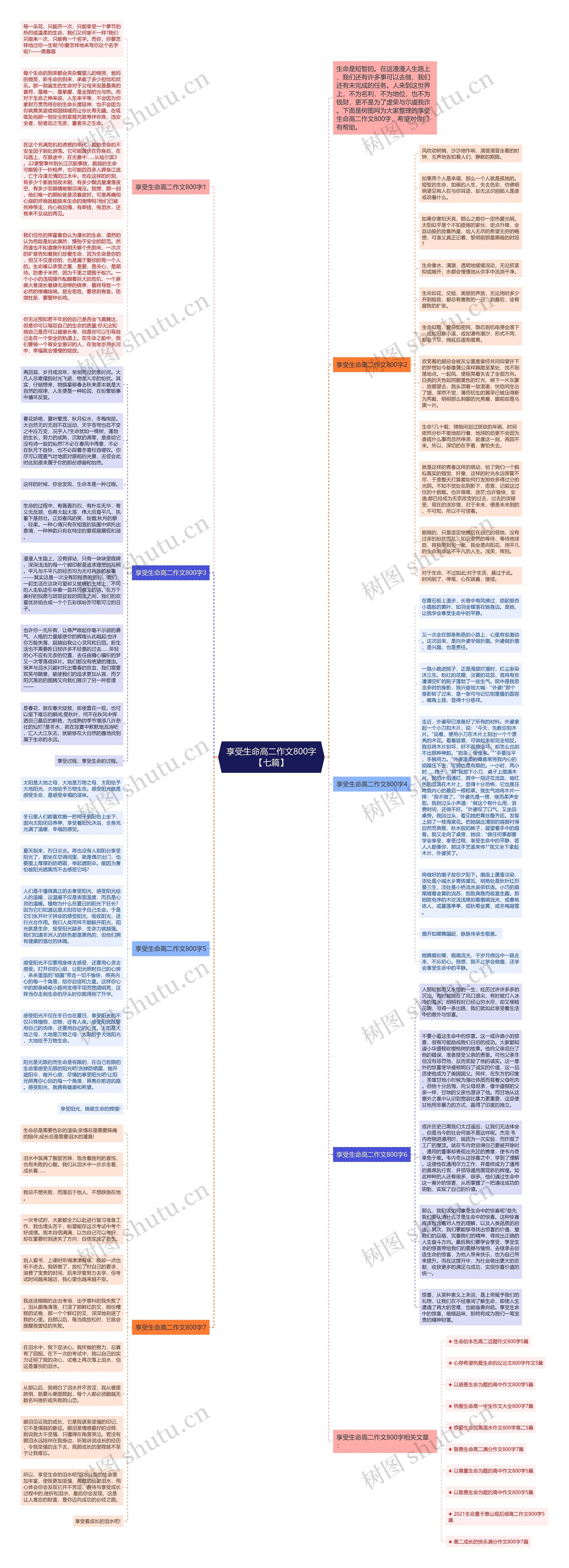 享受生命高二作文800字【七篇】思维导图