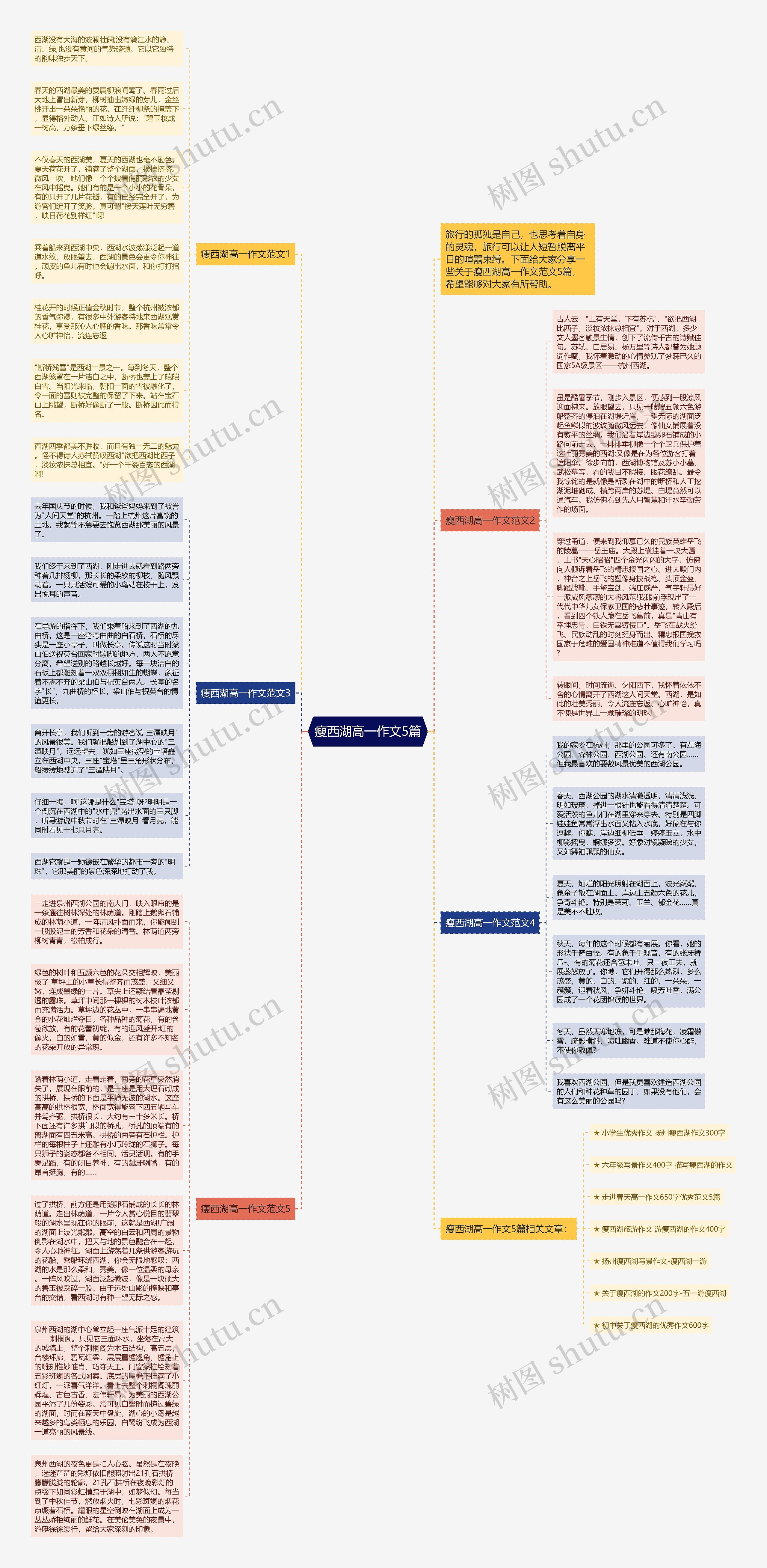 瘦西湖高一作文5篇思维导图