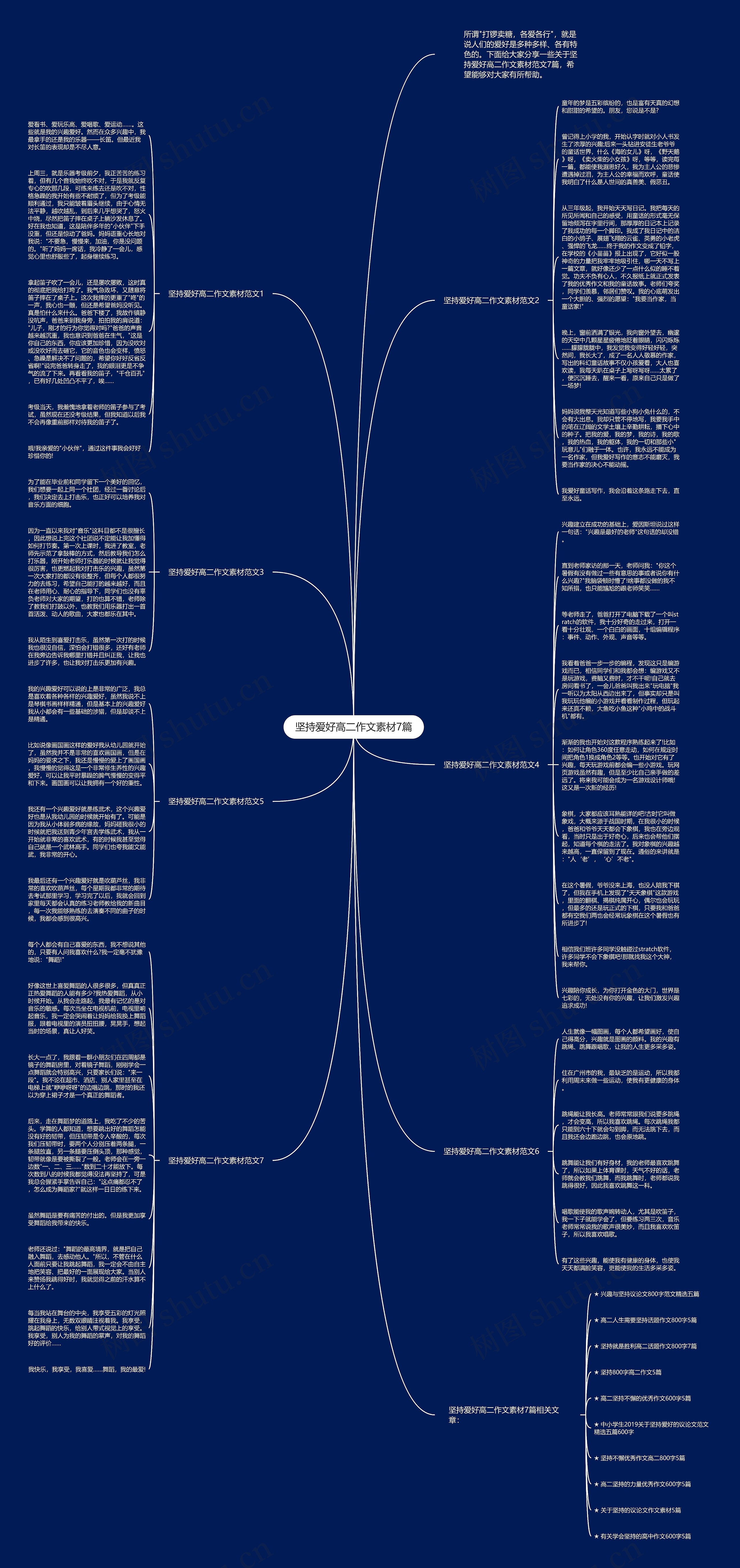 坚持爱好高二作文素材7篇思维导图