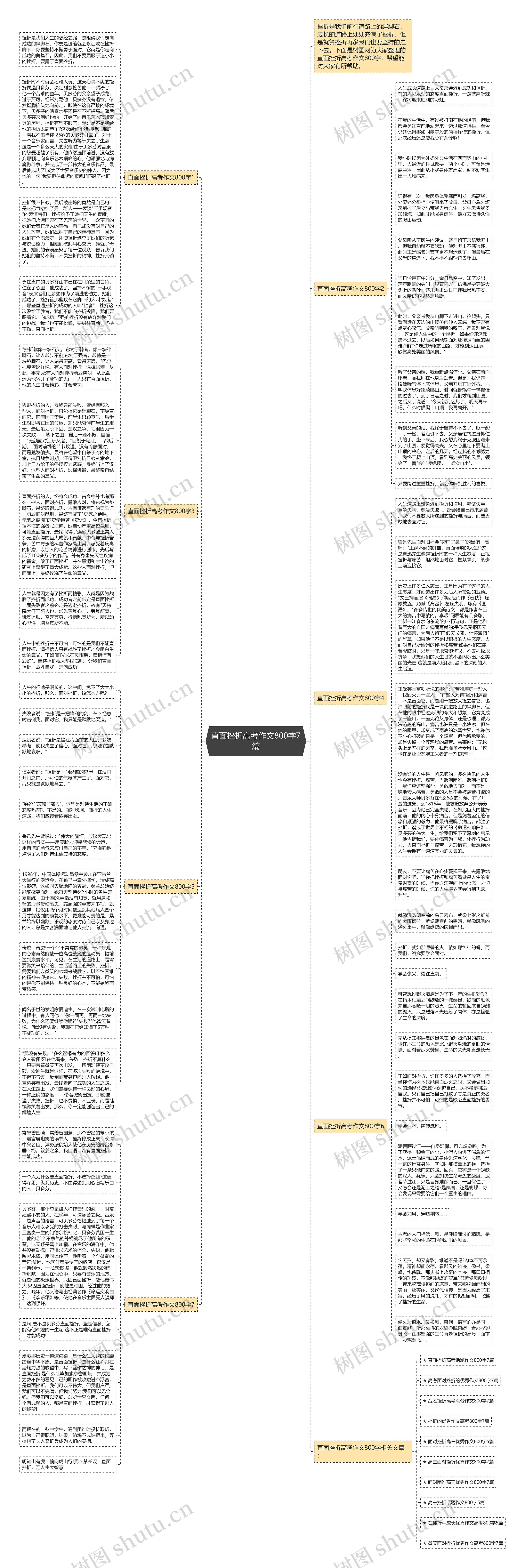 直面挫折高考作文800字7篇思维导图