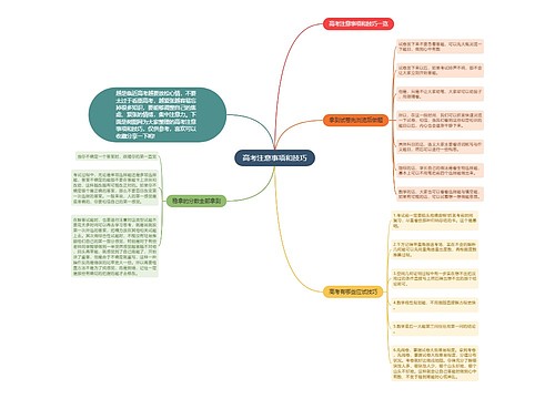 高考注意事项和技巧