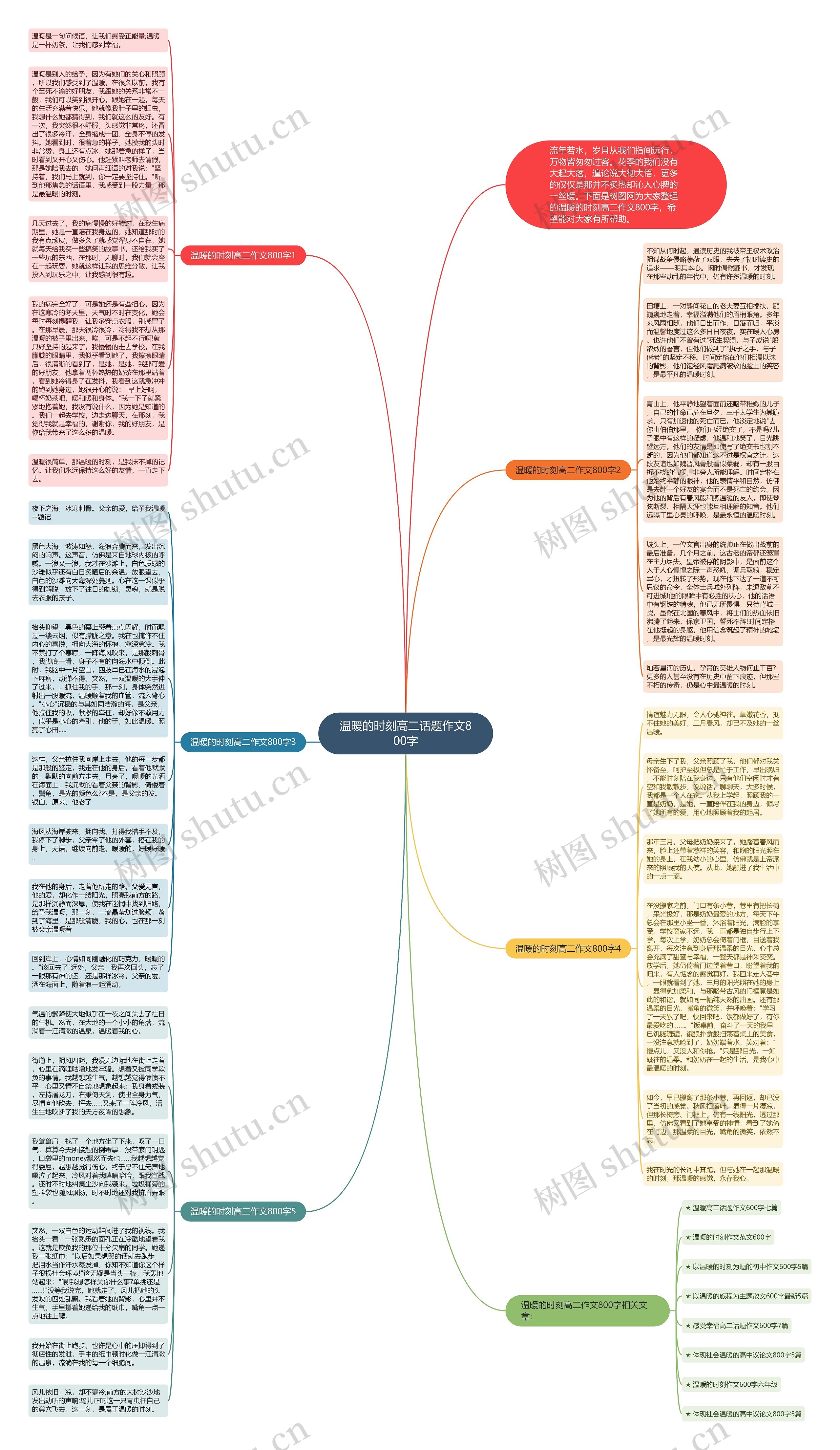 温暖的时刻高二话题作文800字思维导图