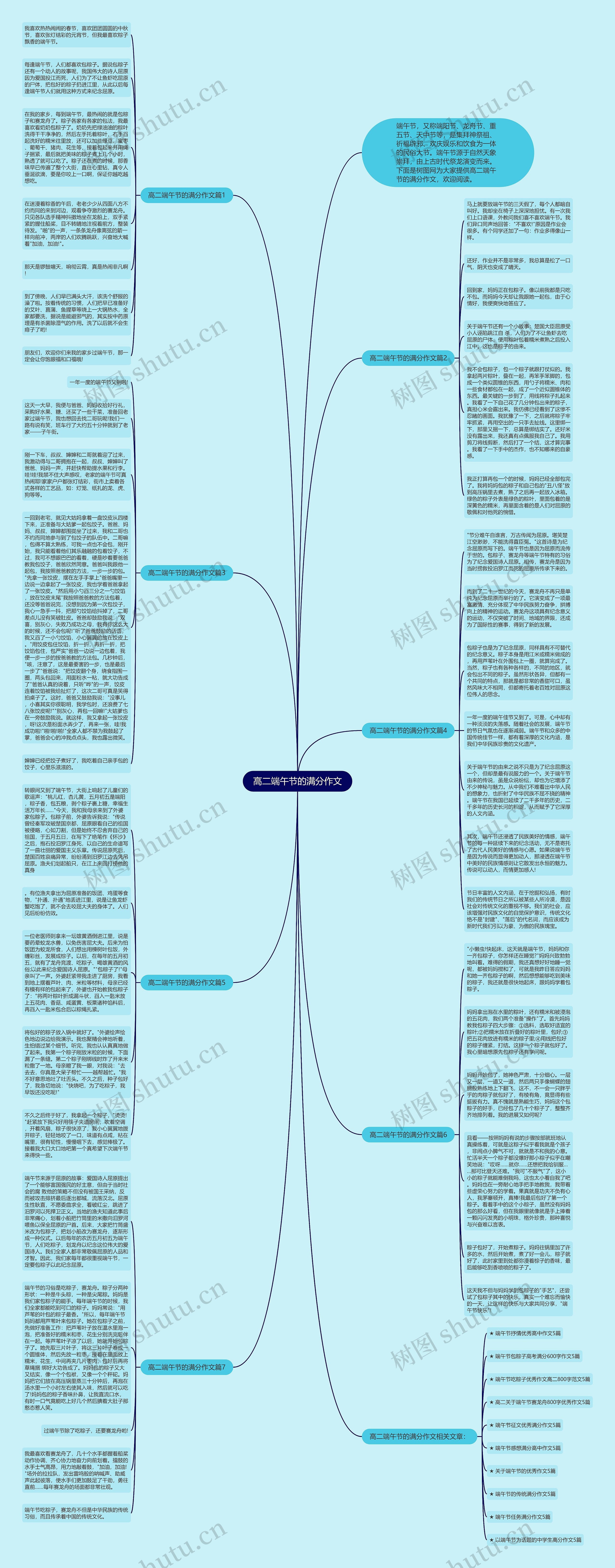 高二端午节的满分作文思维导图