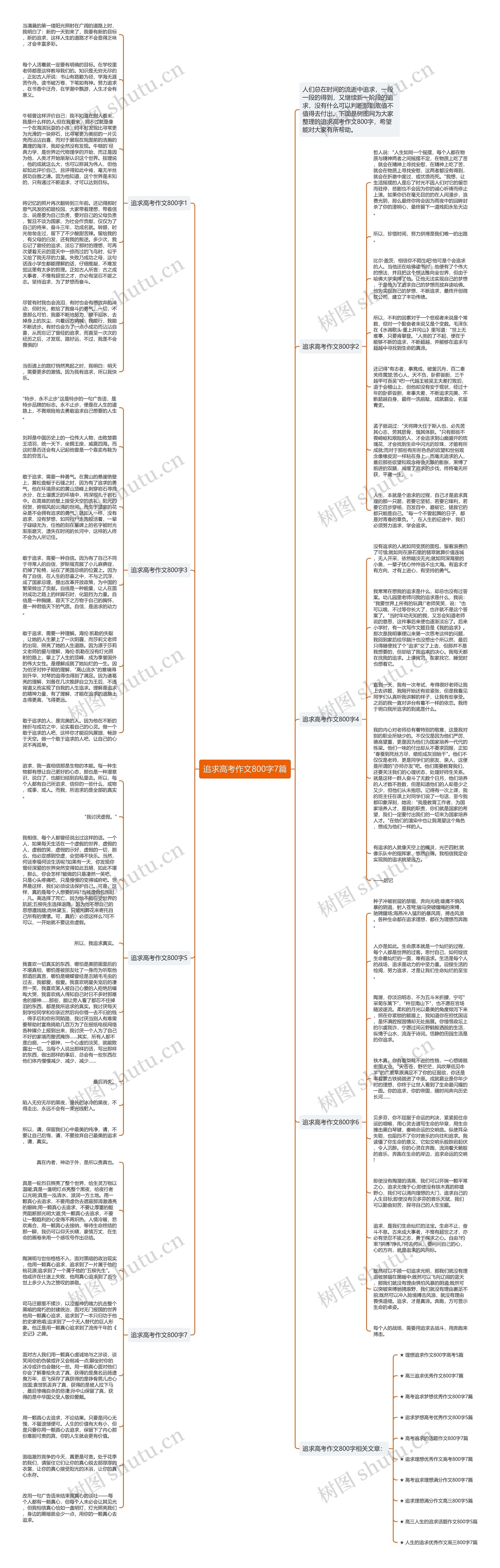 追求高考作文800字7篇思维导图