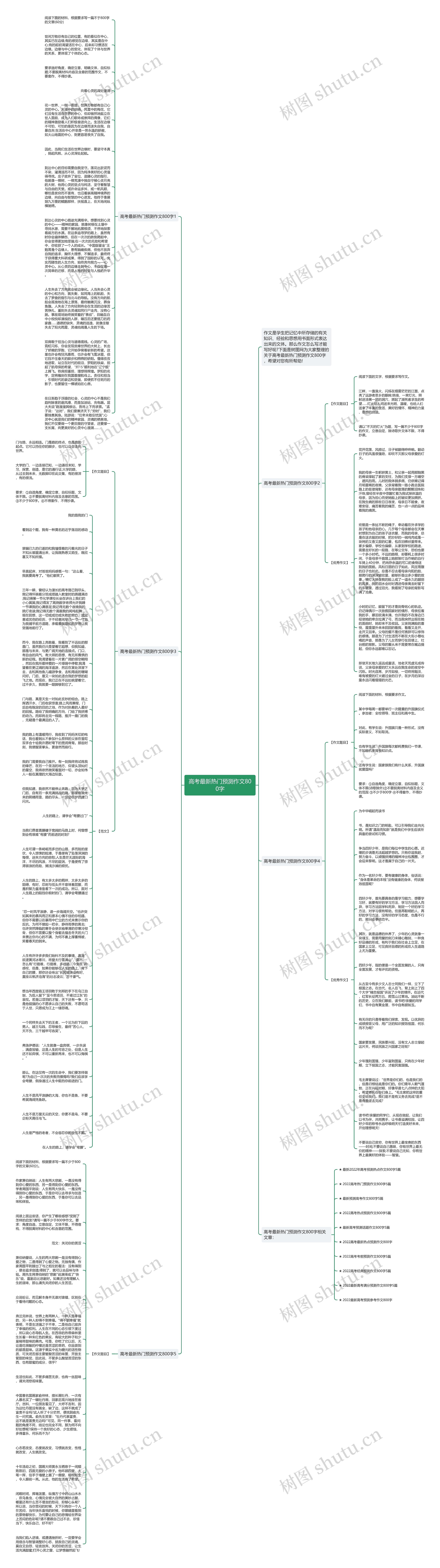 高考最新热门预测作文800字思维导图