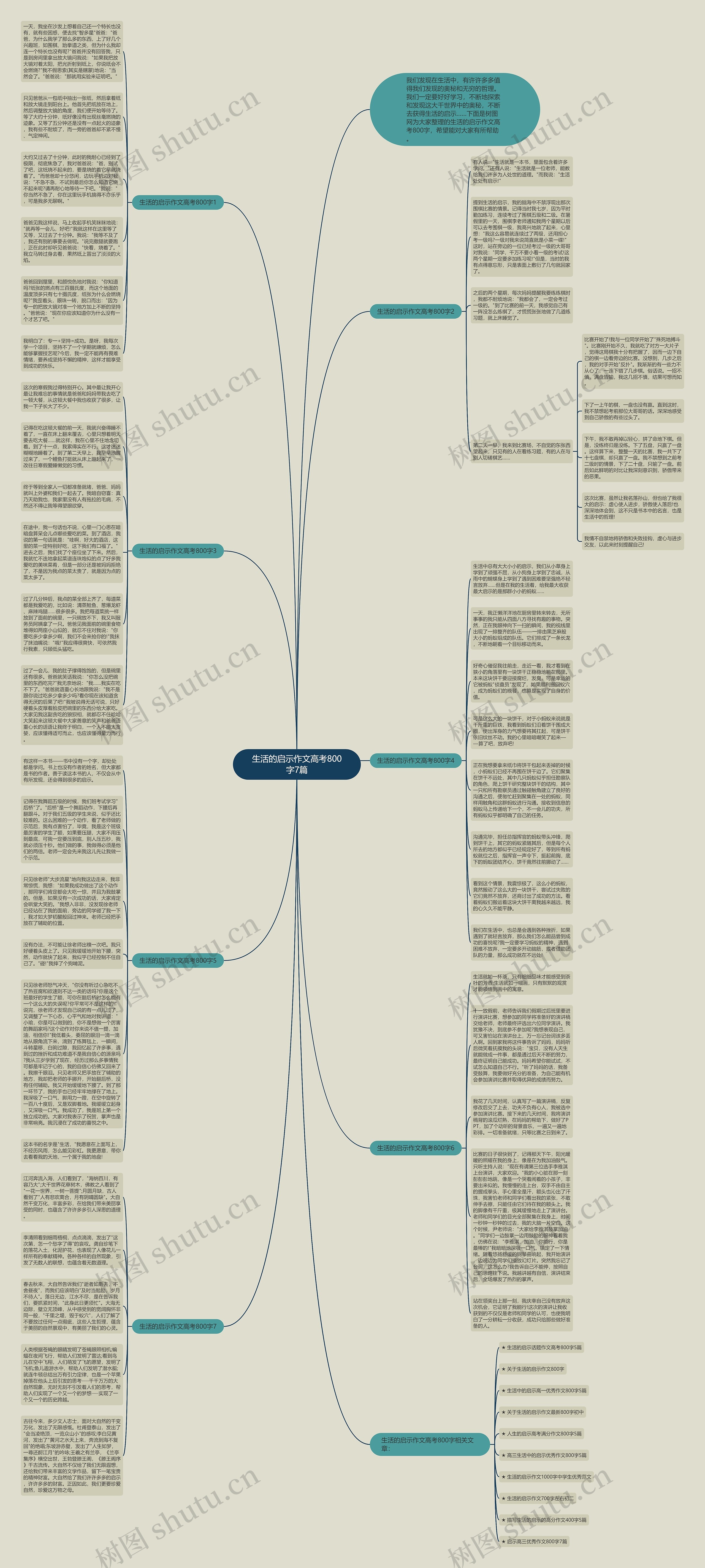 生活的启示作文高考800字7篇思维导图
