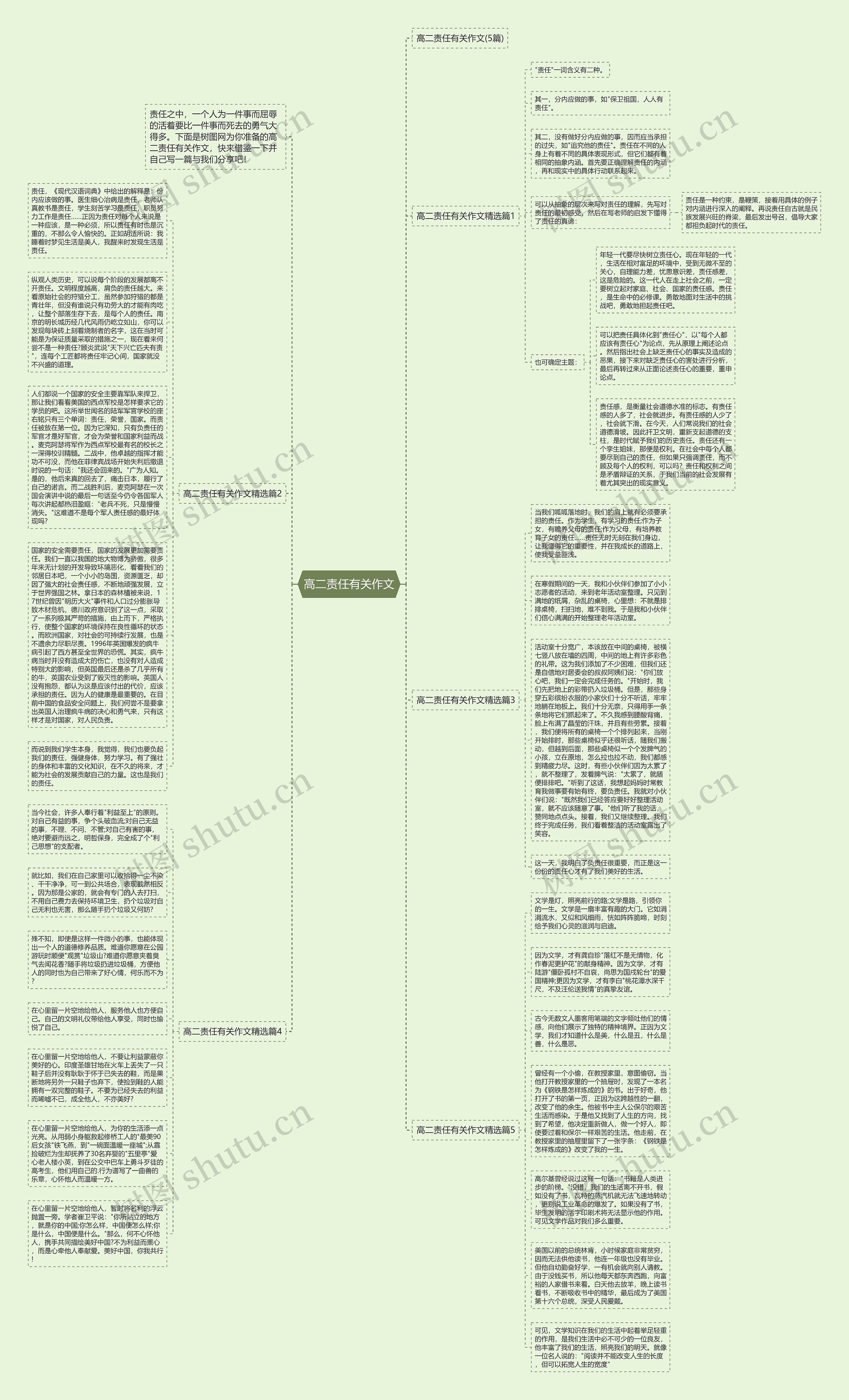 高二责任有关作文思维导图