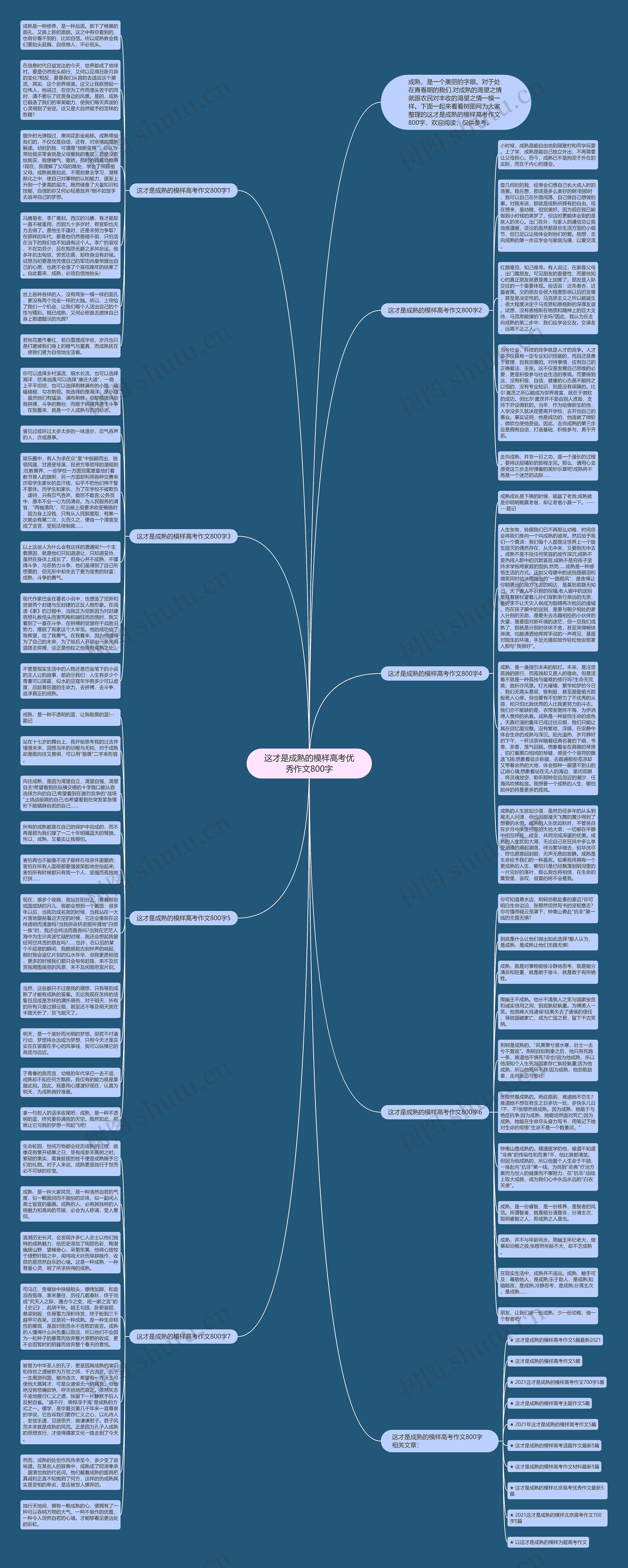 这才是成熟的模样高考优秀作文800字思维导图