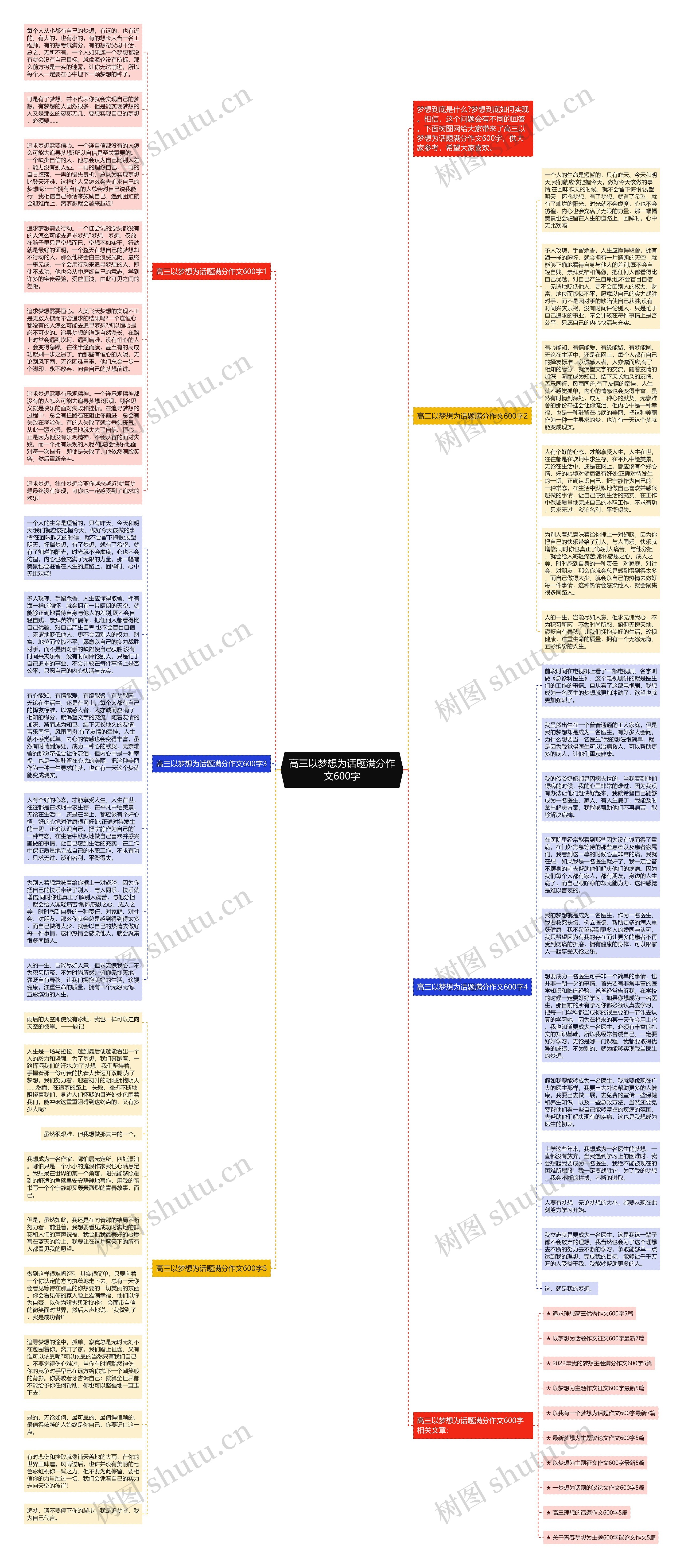 高三以梦想为话题满分作文600字思维导图