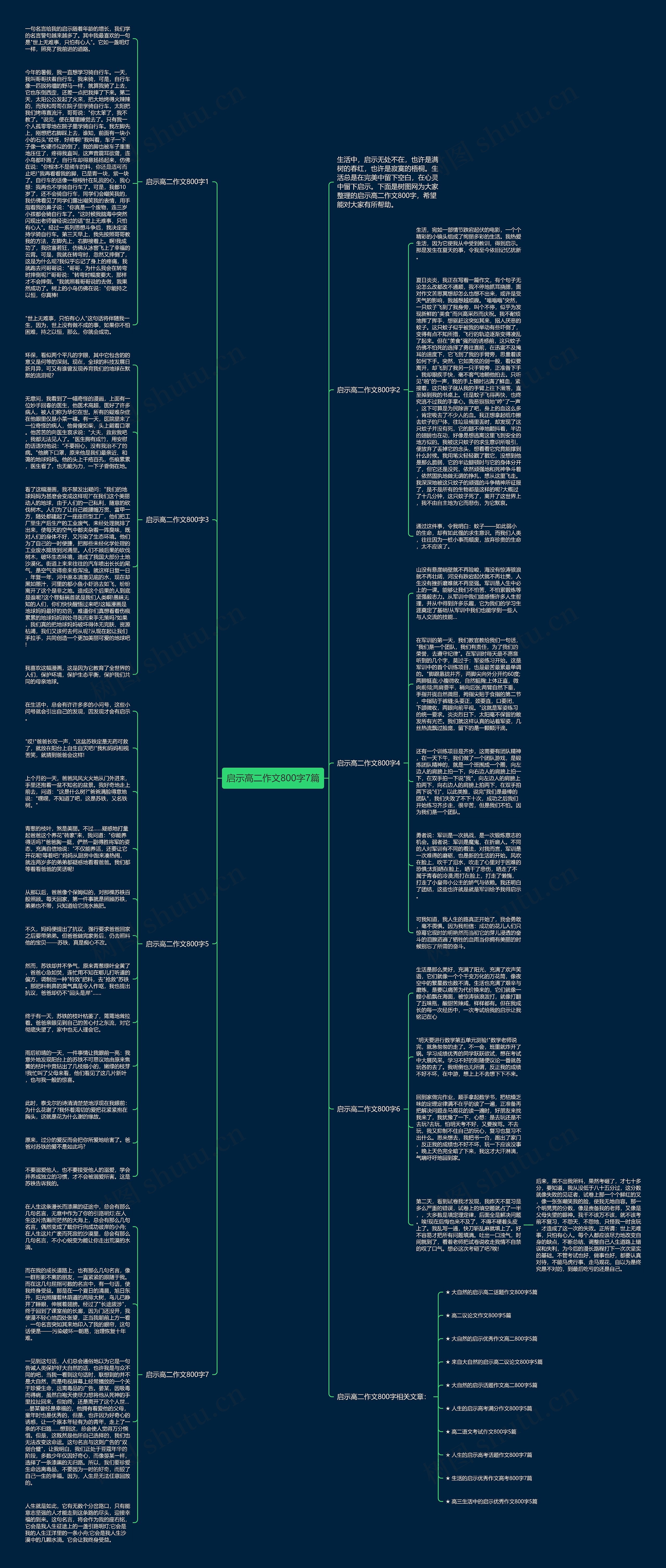 启示高二作文800字7篇思维导图