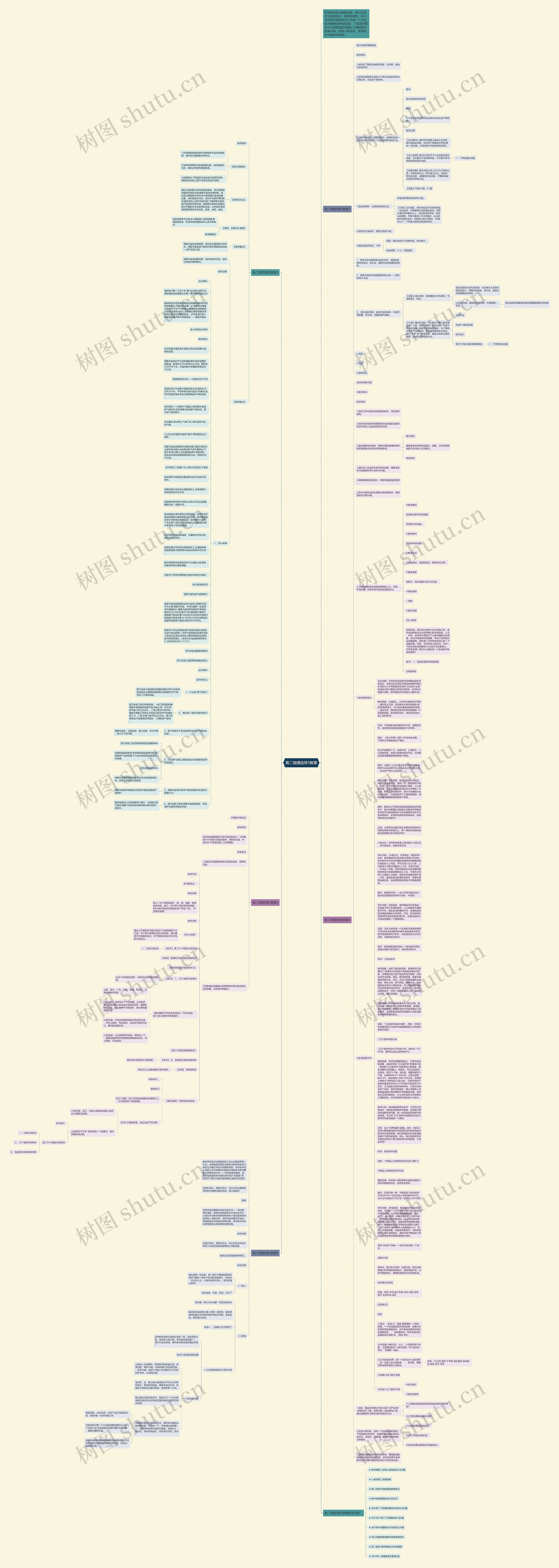 高二地理选修5教案思维导图
