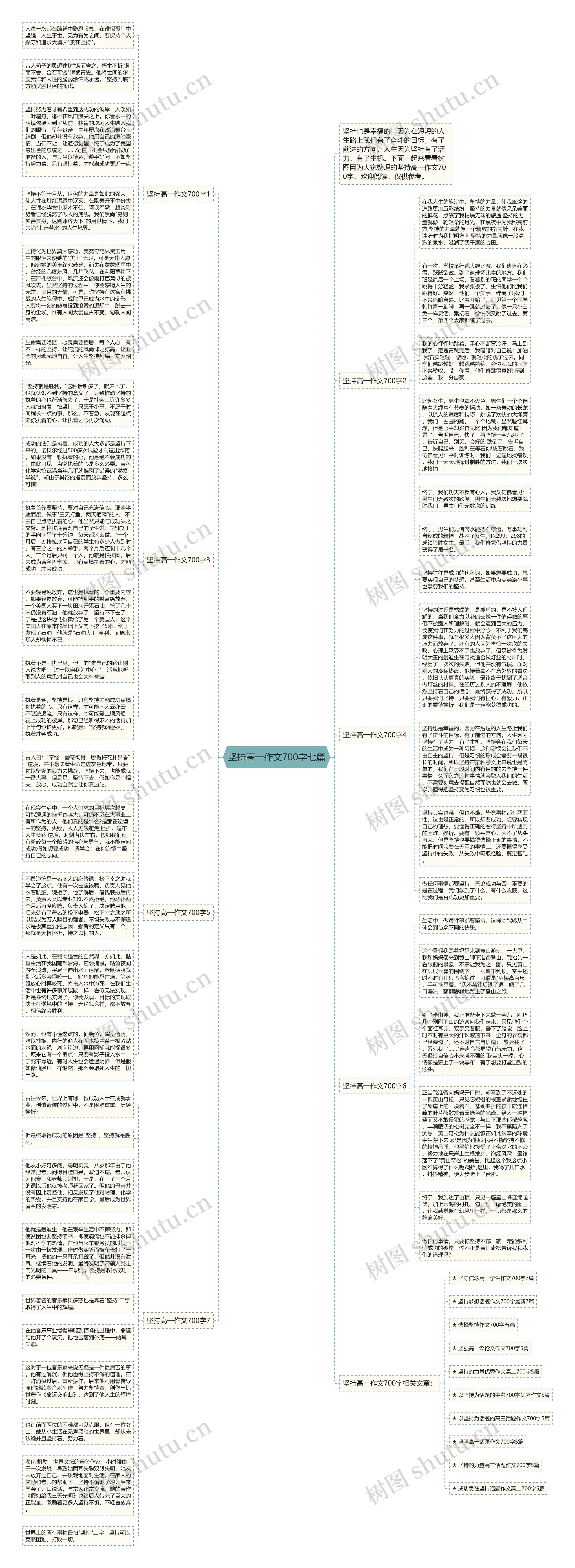 坚持高一作文700字七篇思维导图