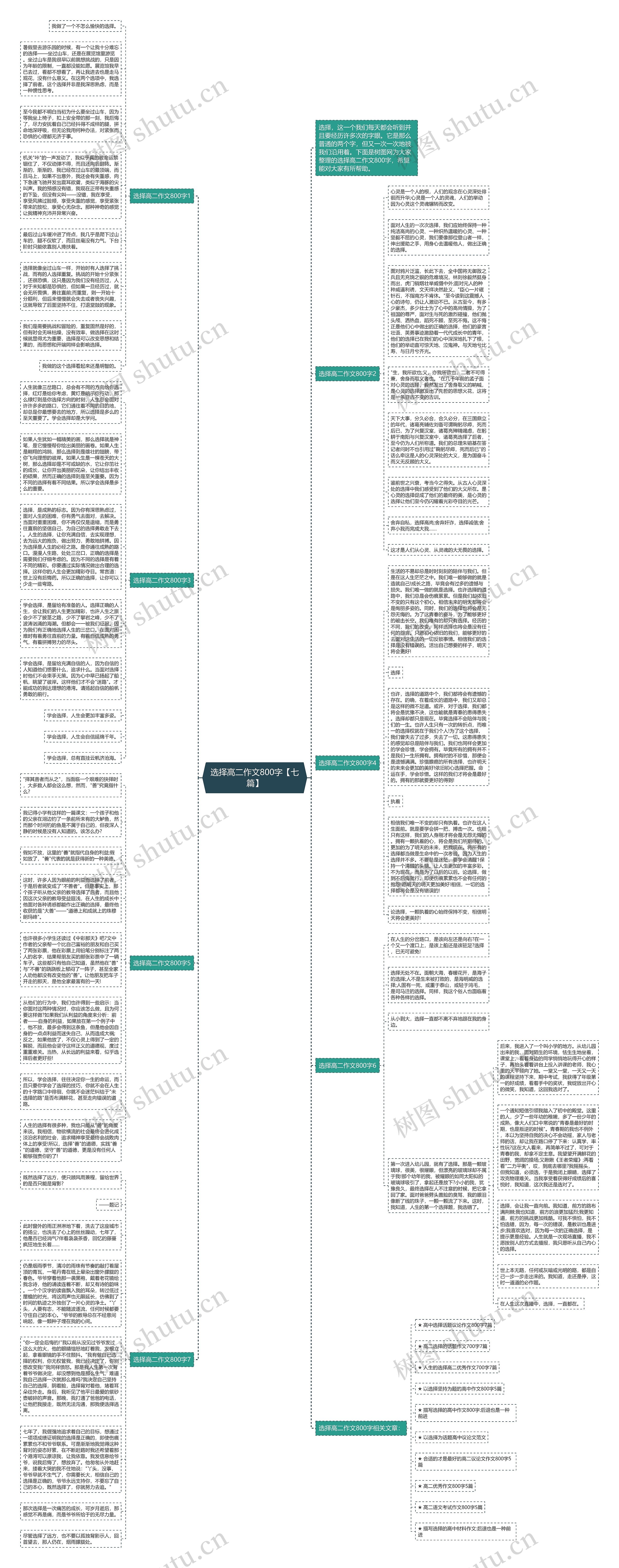 选择高二作文800字【七篇】思维导图