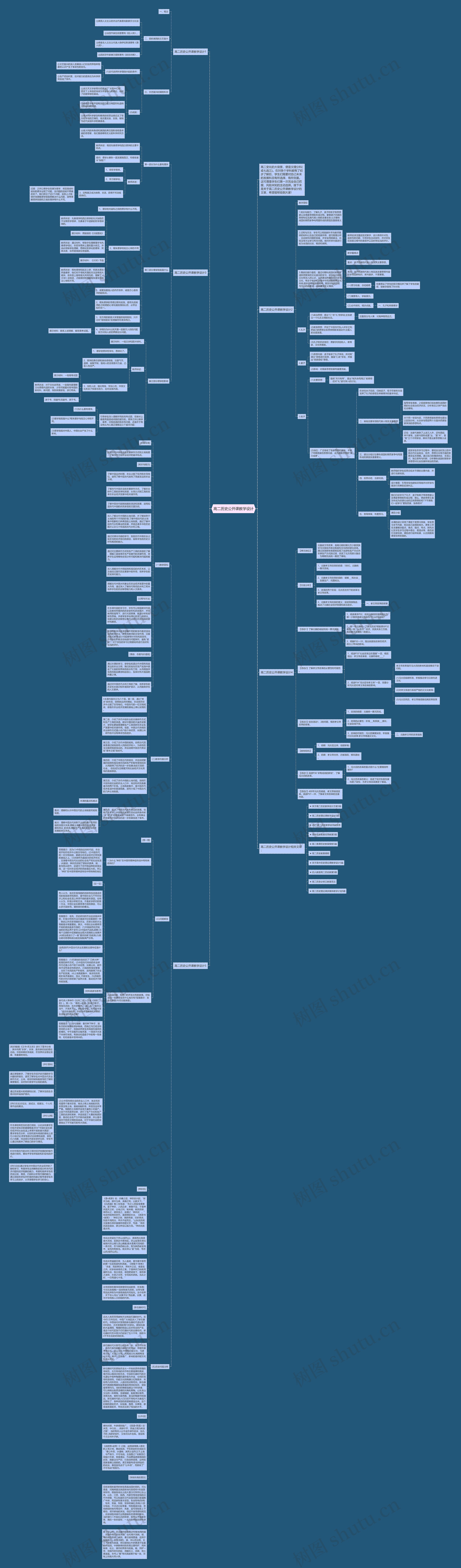高二历史公开课教学设计思维导图
