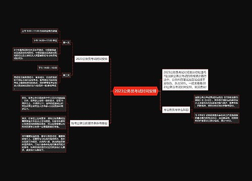 2023公务员考试时间安排