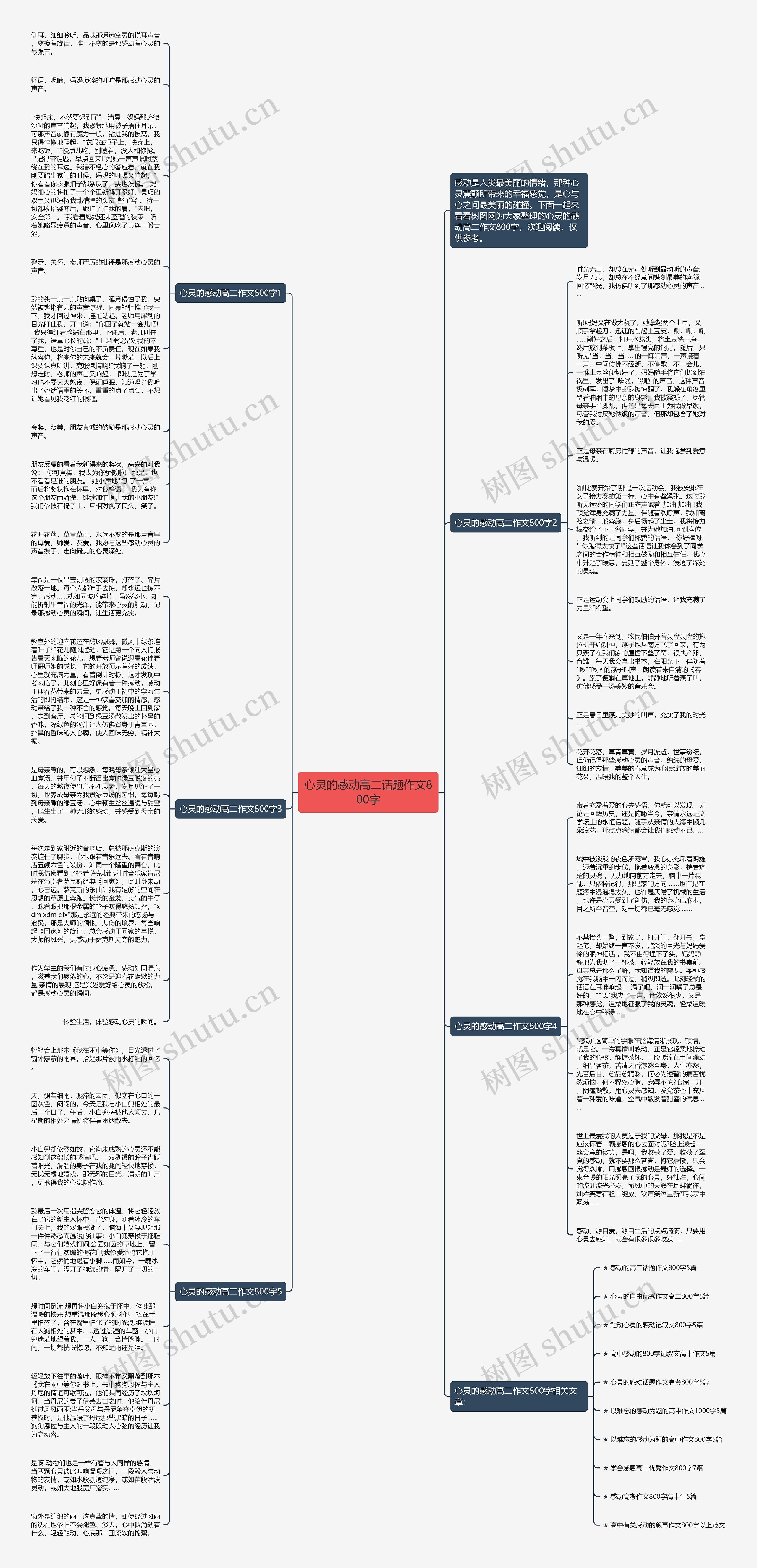 心灵的感动高二话题作文800字思维导图