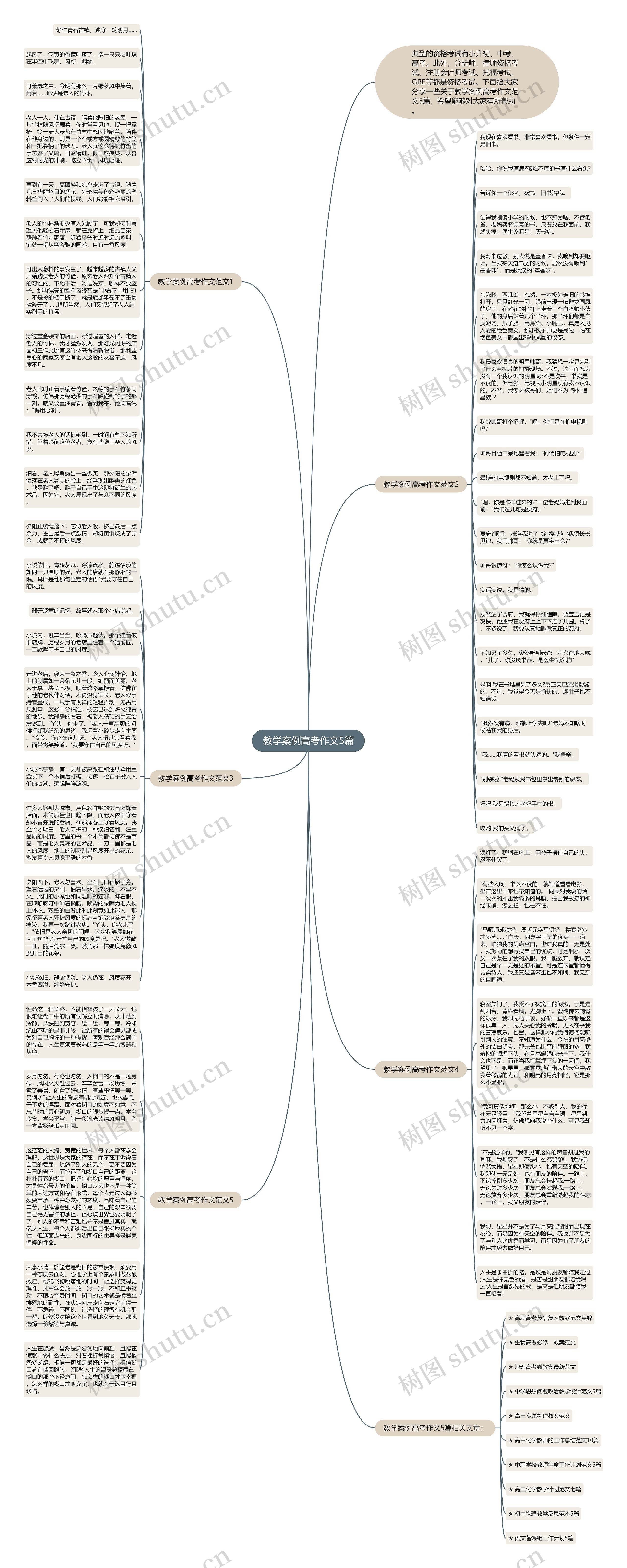 教学案例高考作文5篇思维导图