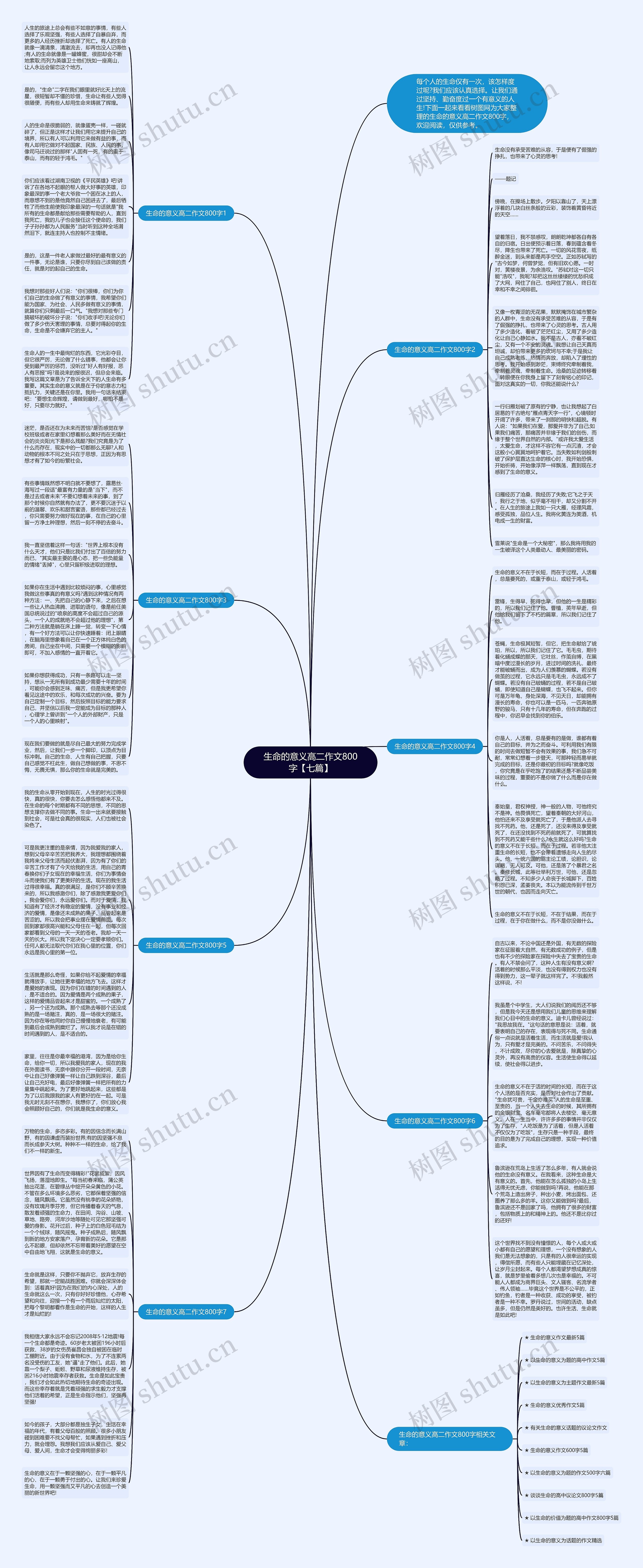 生命的意义高二作文800字【七篇】思维导图