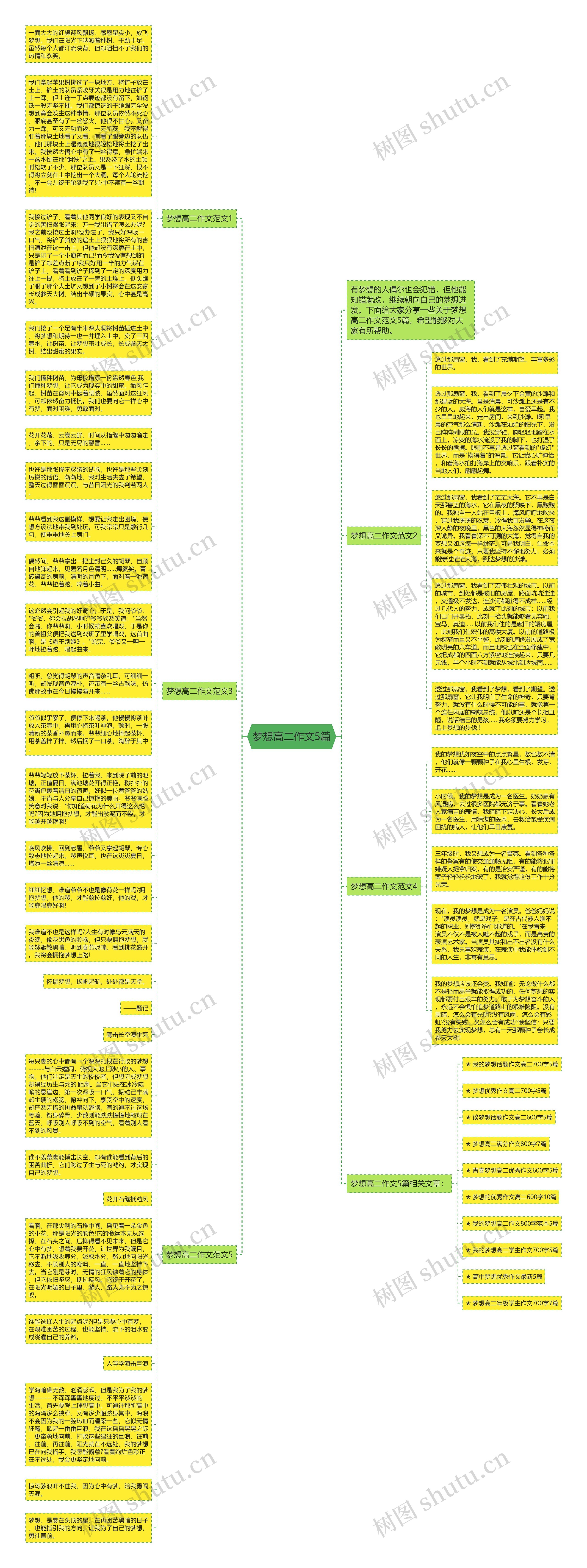 梦想高二作文5篇思维导图