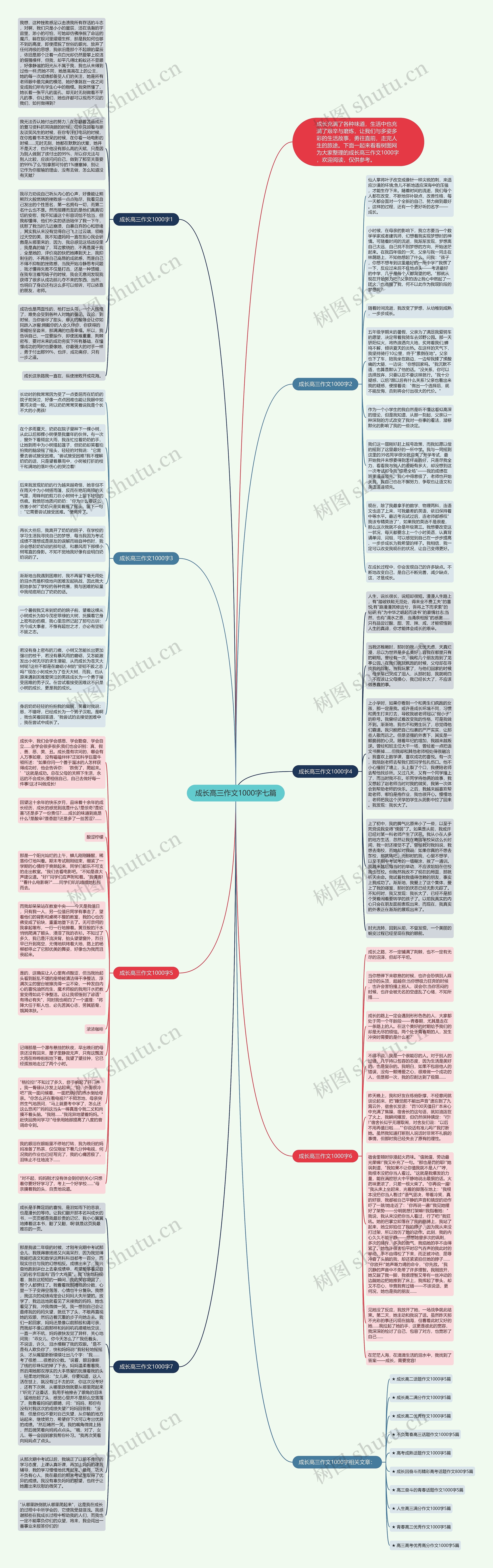 成长高三作文1000字七篇思维导图