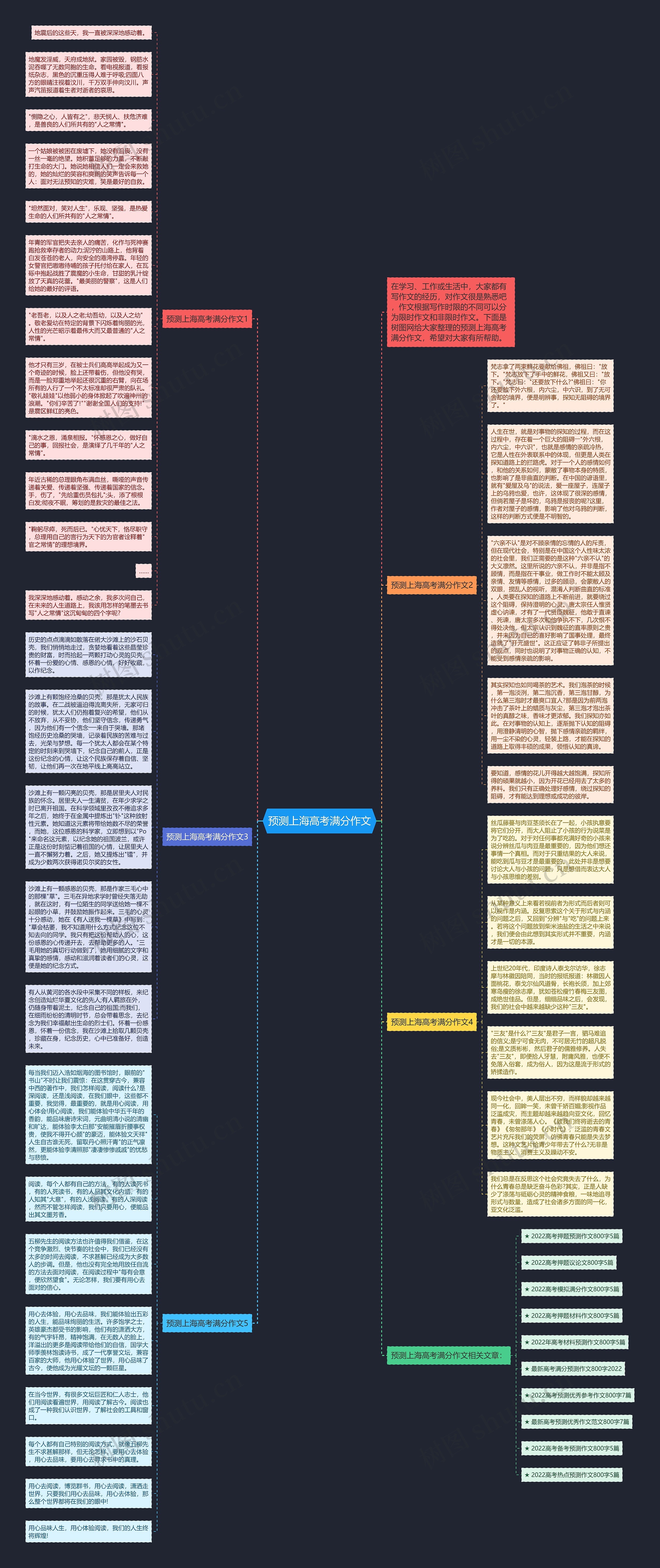 预测上海高考满分作文思维导图