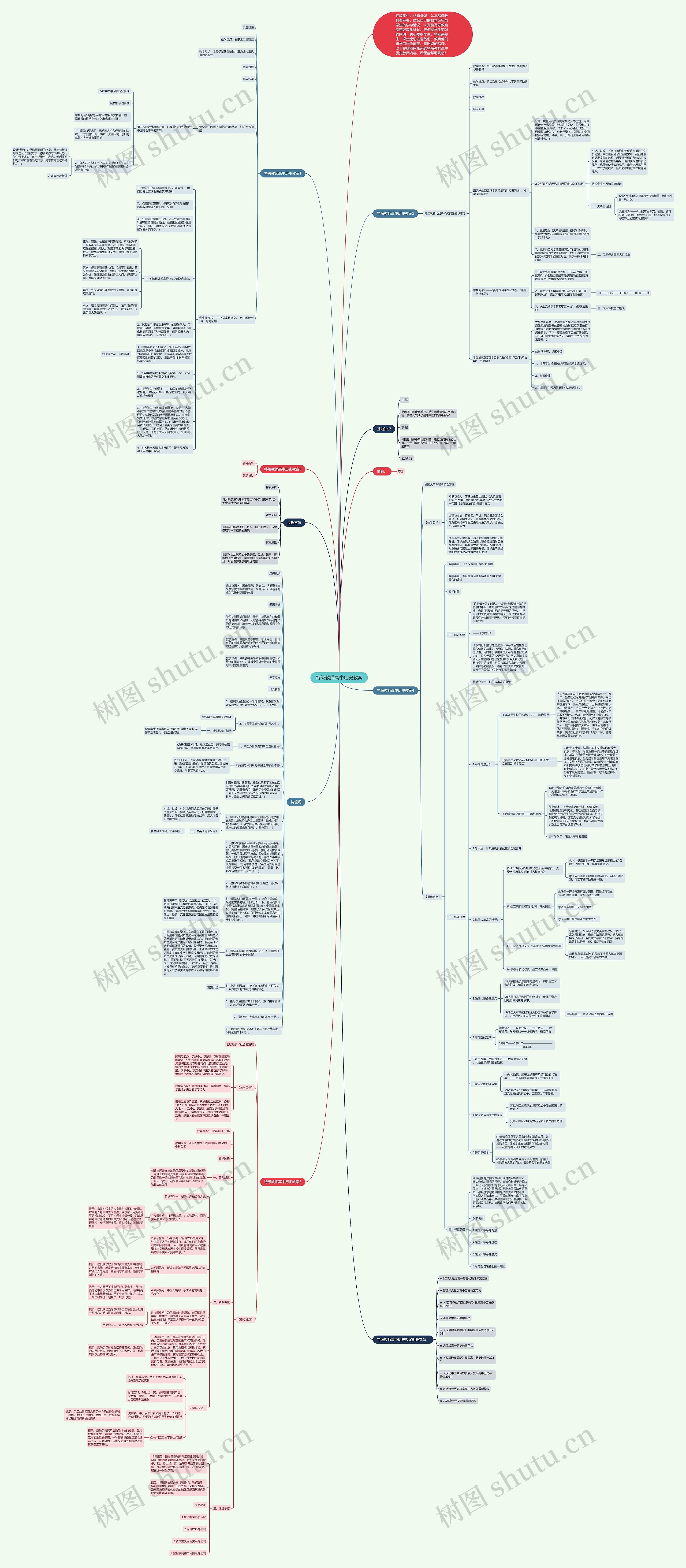 特级教师高中历史教案思维导图