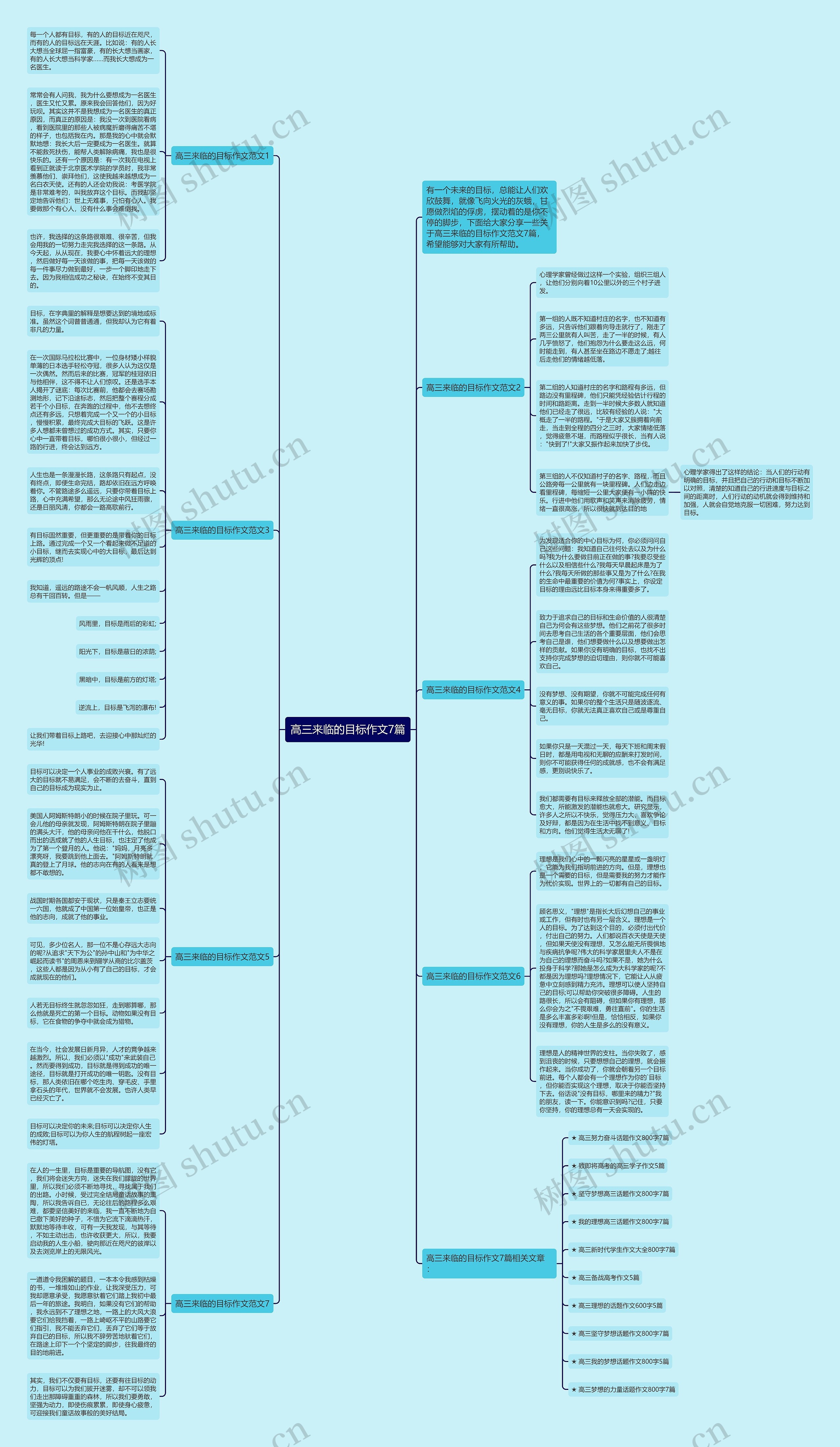 高三来临的目标作文7篇思维导图