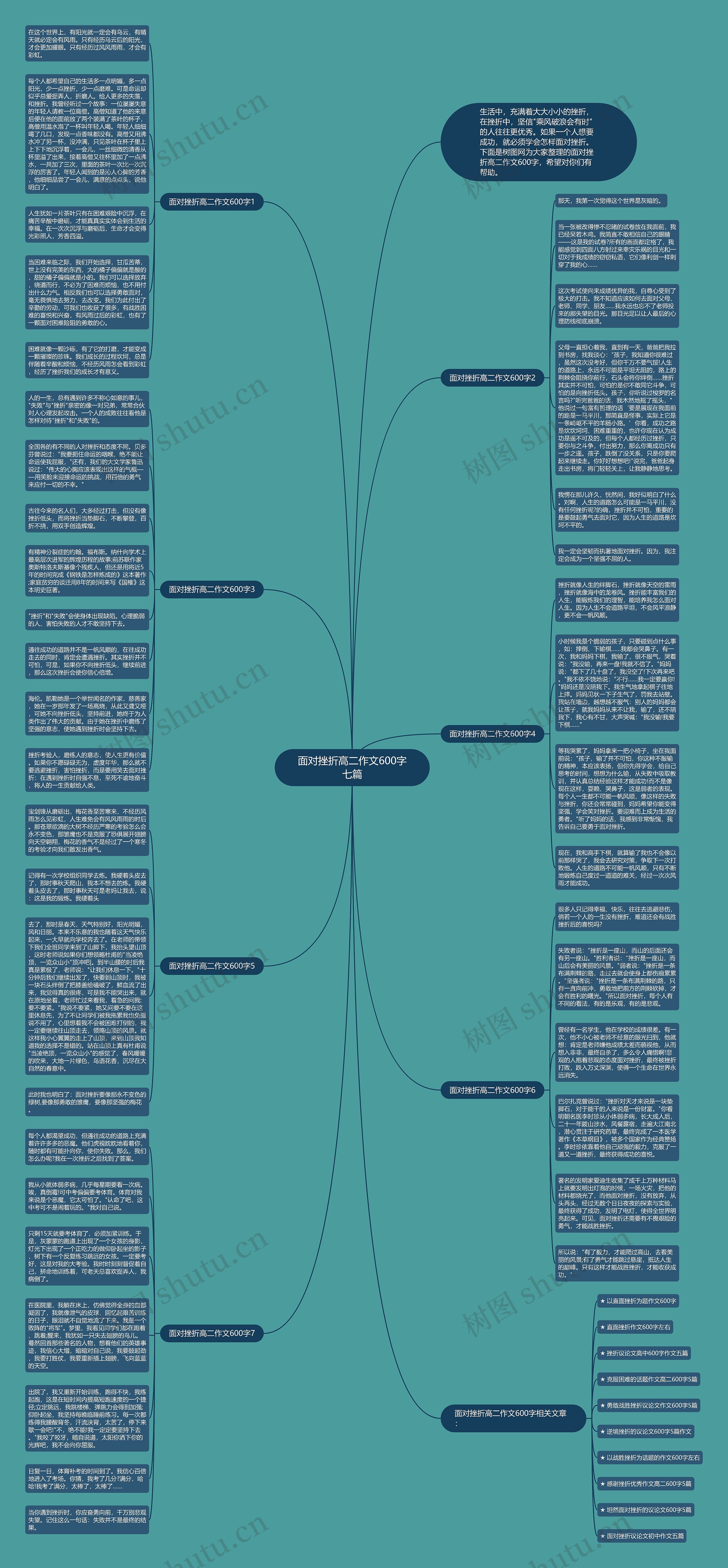 面对挫折高二作文600字七篇思维导图