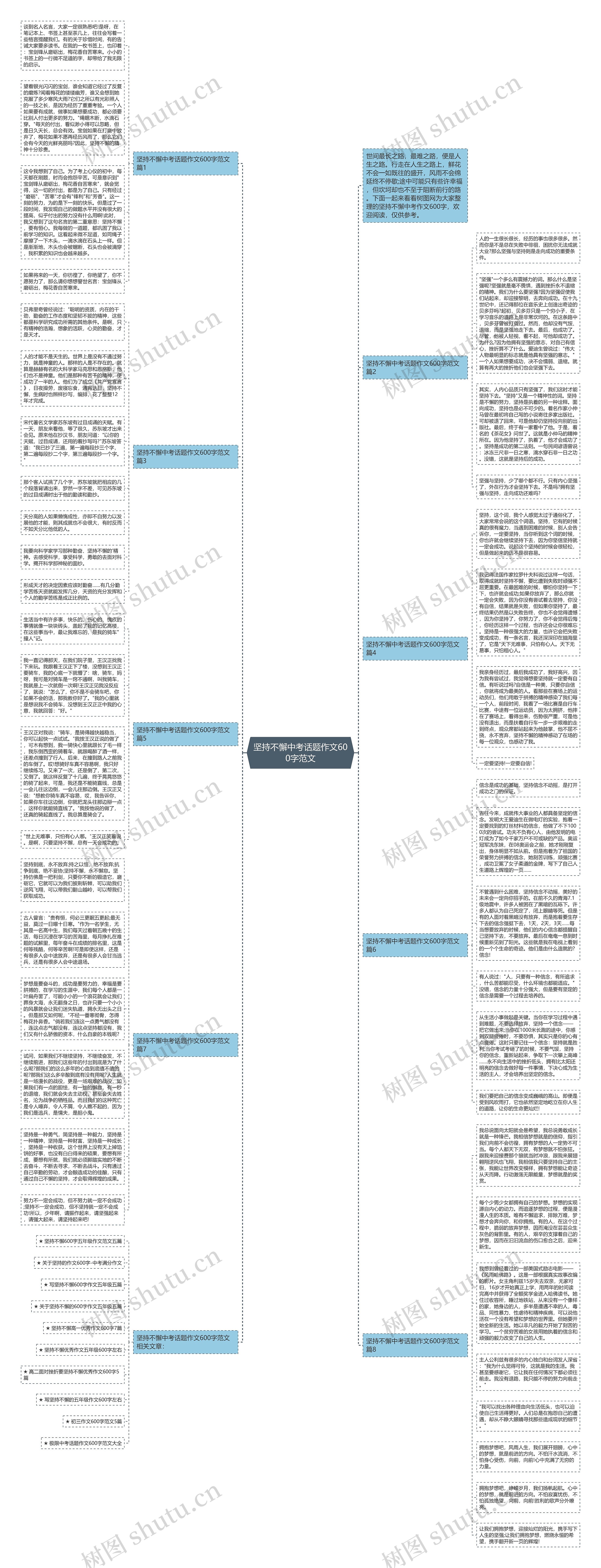 坚持不懈中考话题作文600字范文思维导图